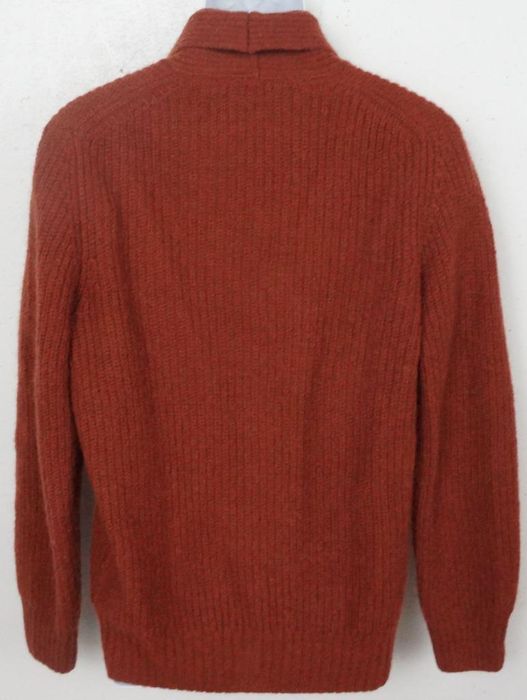 Suitsupply Rust Shawl Cardigan Size US L / EU 52-54 / 3 - 2 Preview