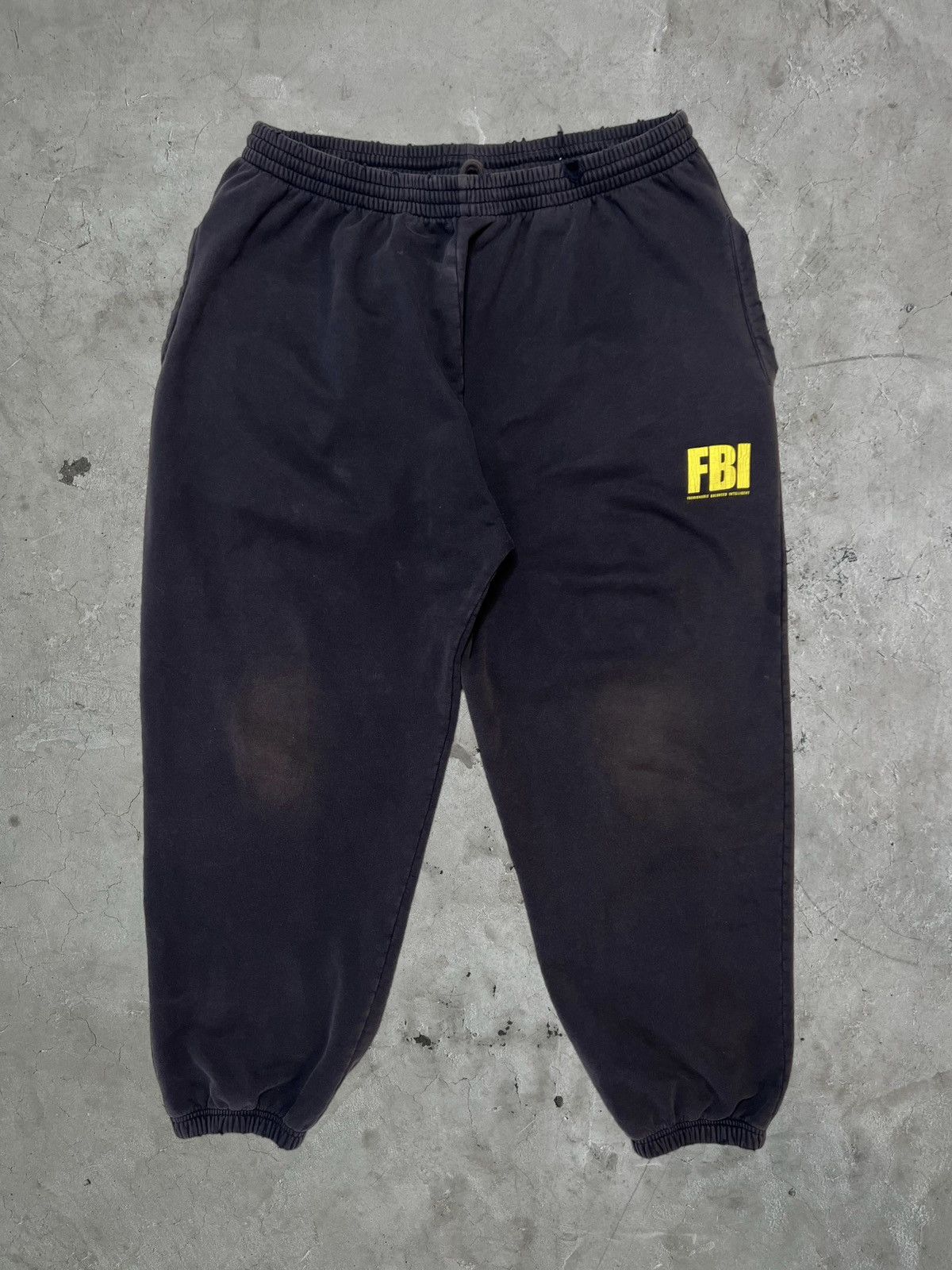 image of Balenciaga Fbi Sweatpants in Navy, Men's (Size 36)
