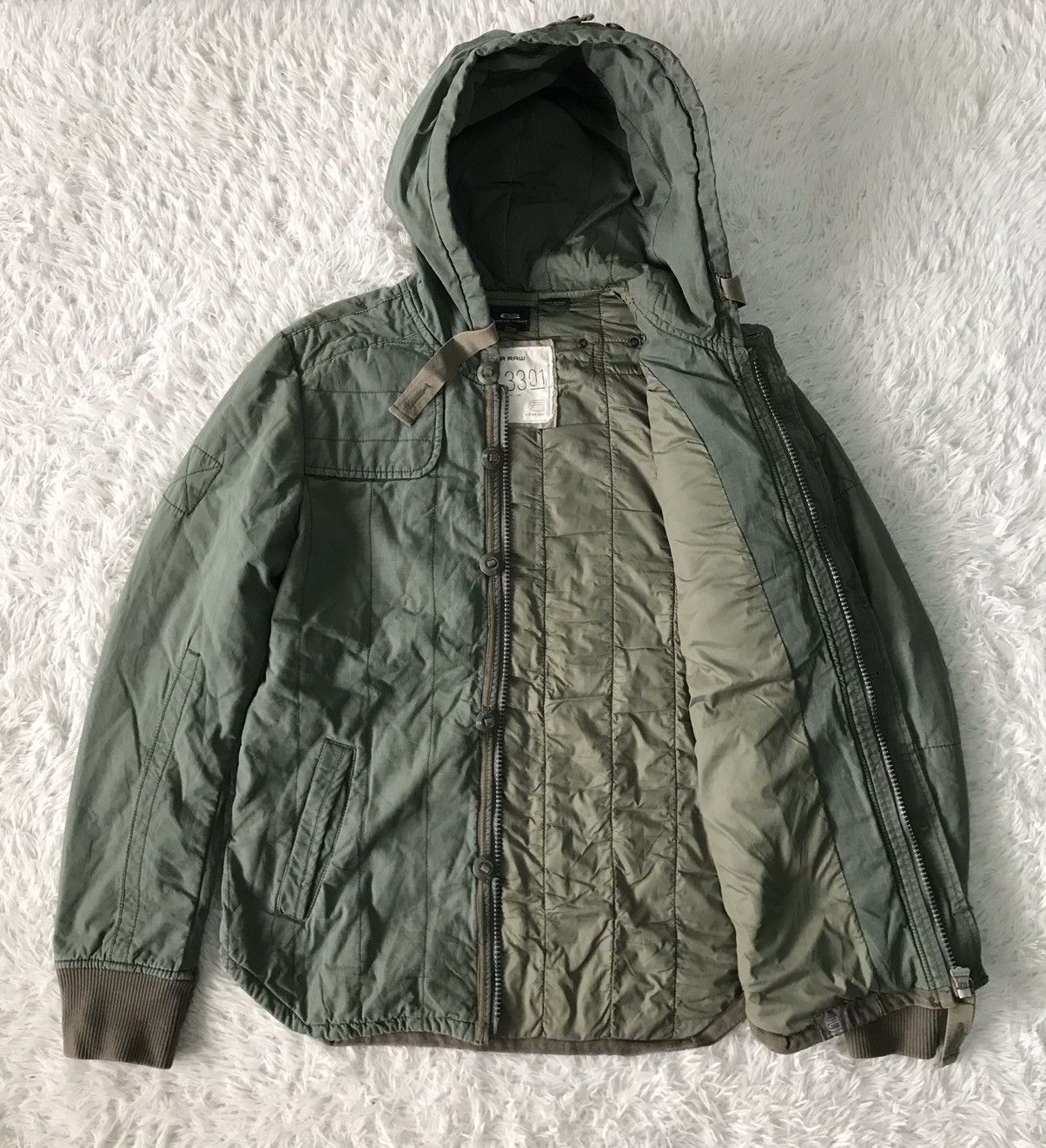G-Star 💥Steals💥Capter Quilted Hooded Shirt US Jacket Size US M / EU 48-50 / 2 - 16 Thumbnail