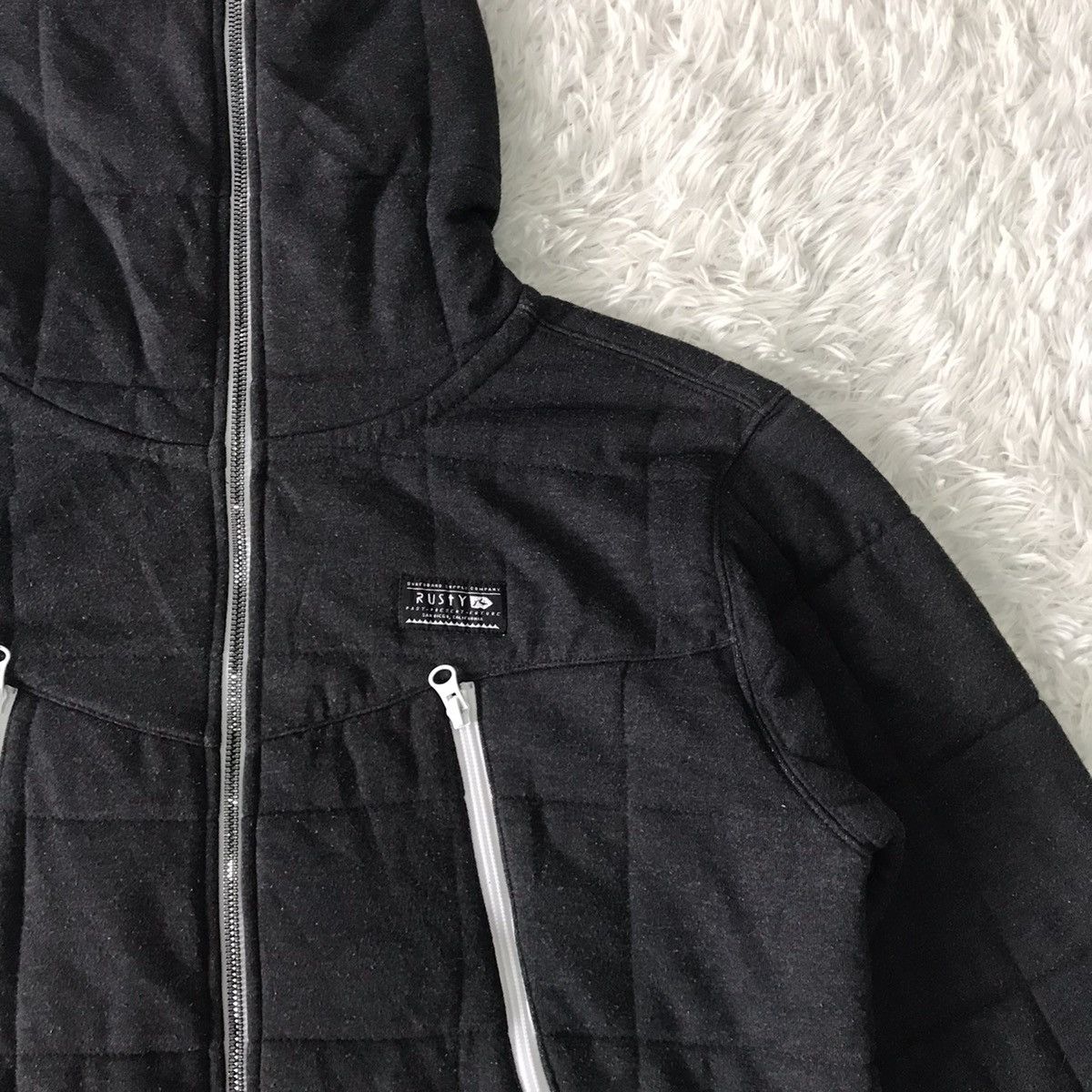 Rusty Rusty Full Zip Jacket Hooded Quilted Style Size US L / EU 52-54 / 3 - 5 Thumbnail