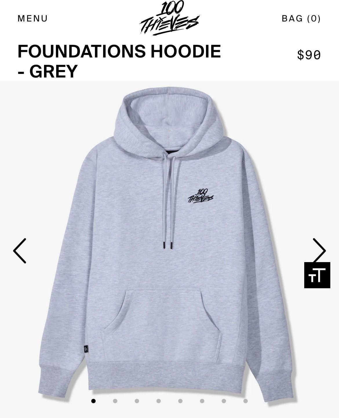 100 Thieves 100 Thieves Foundation Hoodie Size US M / EU 48-50 / 2 - 3 Thumbnail