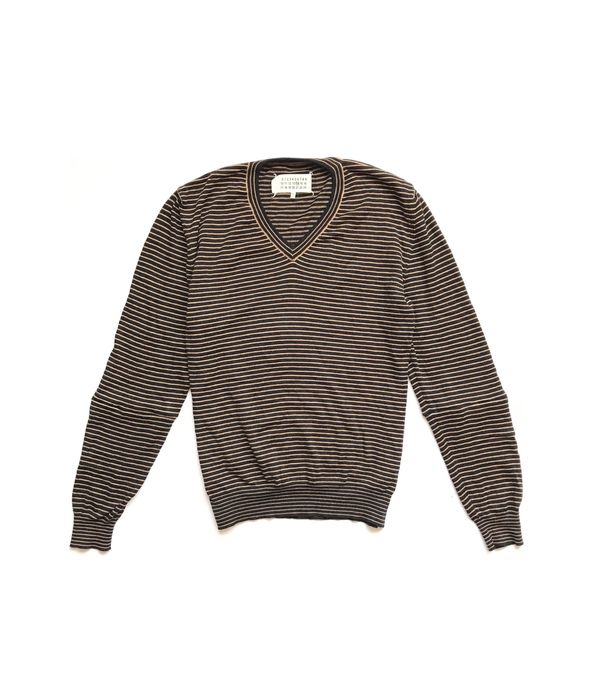 Maison Margiela Maison Margiela striped v-neck sweater Size US M / EU 48-50 / 2 - 1 Preview