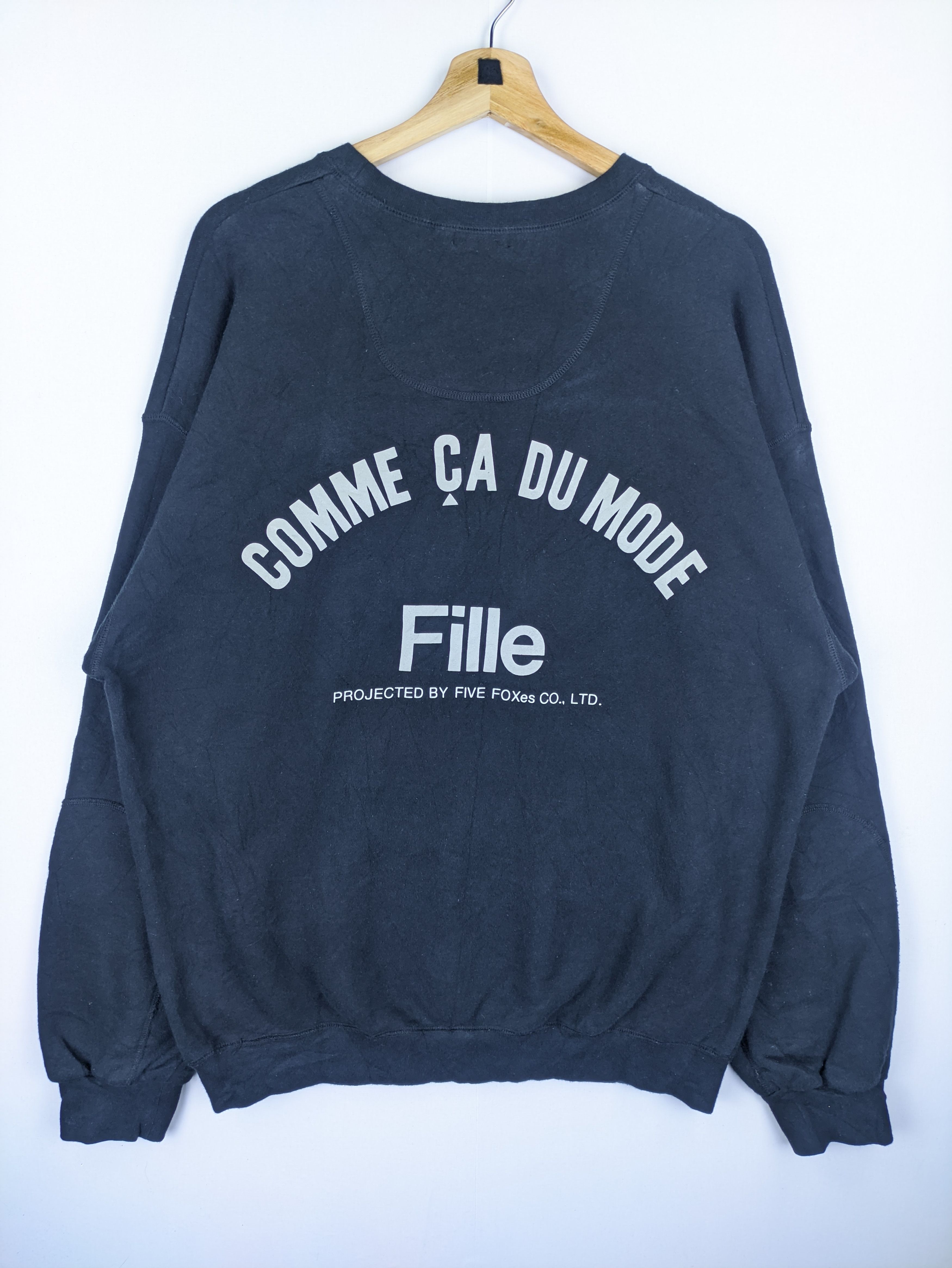 image of Comme Ca Ism x Vintage Stealsvintage Sweatshirt Comme Ca Du Mode Fille Backhit in Black (Size Large