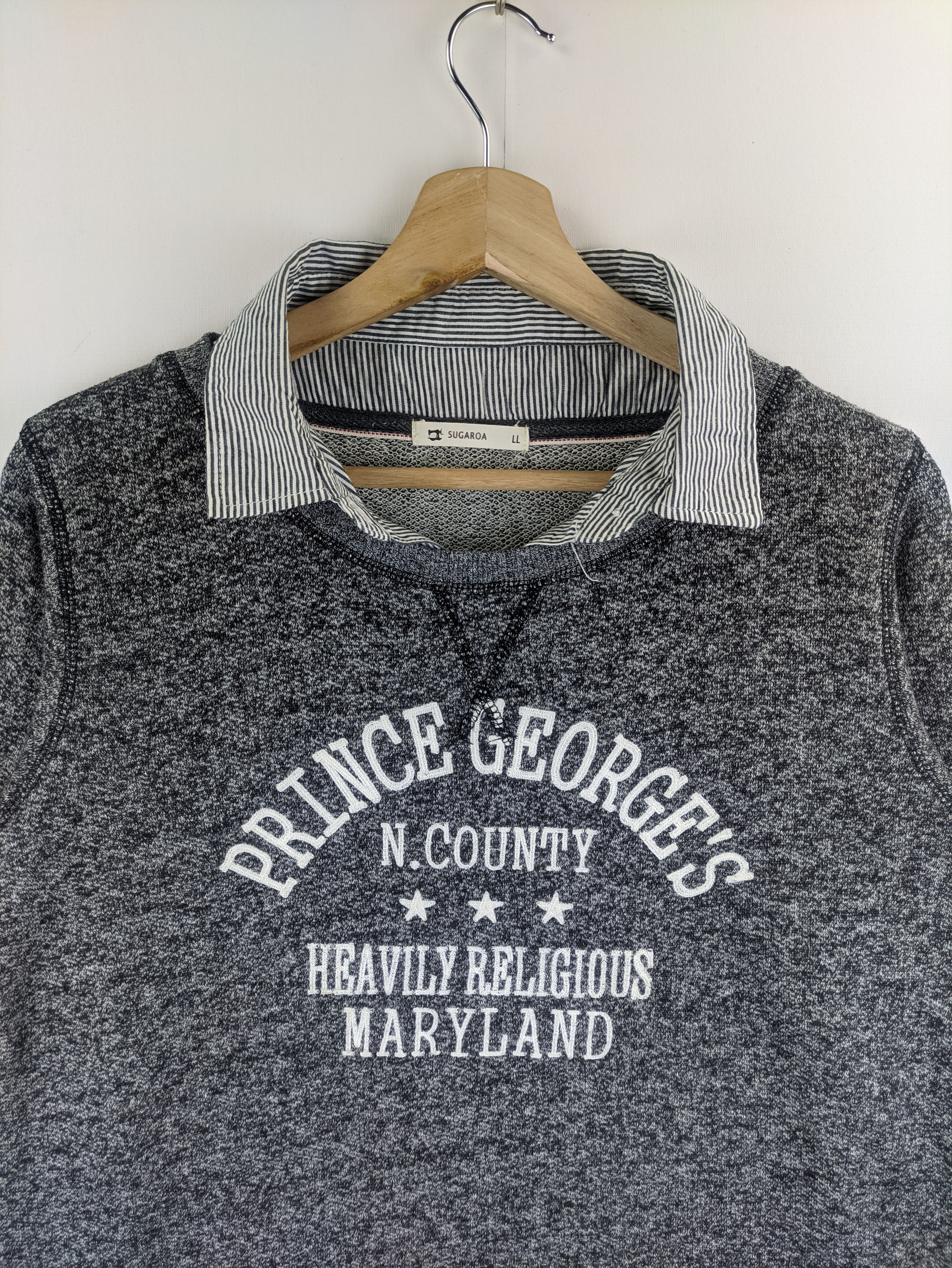 Japanese Brand Steals🔥Sweatshirt Pullover Double Collar Prince George's Size US M / EU 48-50 / 2 - 5 Thumbnail