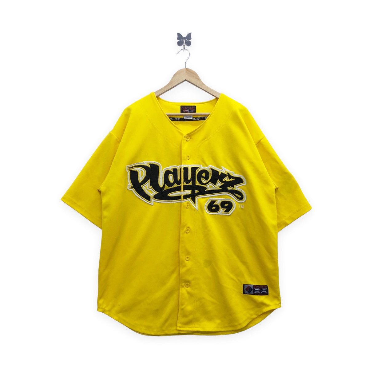 PLAYERS 69 トップス XL ブランド Obasin BASEBALL JERSEY [YELLOW