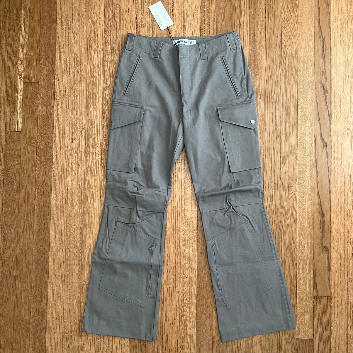 CMMAWEAR CMMAWEAR Hourglass Back Zip Cargo Pants (Stone Grey