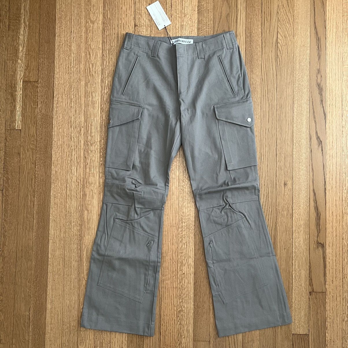 CMMAWEAR CMMAWEAR Hourglass Back Zip Cargo Pants (Stone Grey) | Grailed