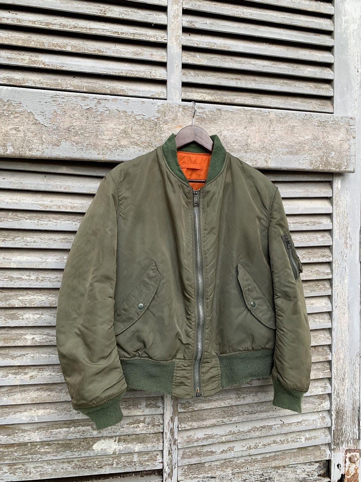 Alpha Industries 🪖Vintage Alpha Industries Man Intermediate Bomber Jacket Size US L / EU 52-54 / 3 - 5 Thumbnail