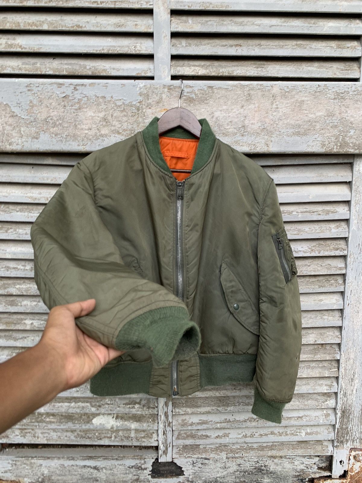 Alpha Industries 🪖Vintage Alpha Industries Man Intermediate Bomber Jacket Size US L / EU 52-54 / 3 - 7 Thumbnail