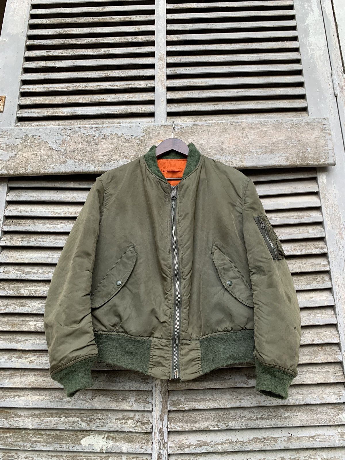 Alpha Industries 🪖Vintage Alpha Industries Man Intermediate Bomber Jacket Size US L / EU 52-54 / 3 - 4 Thumbnail