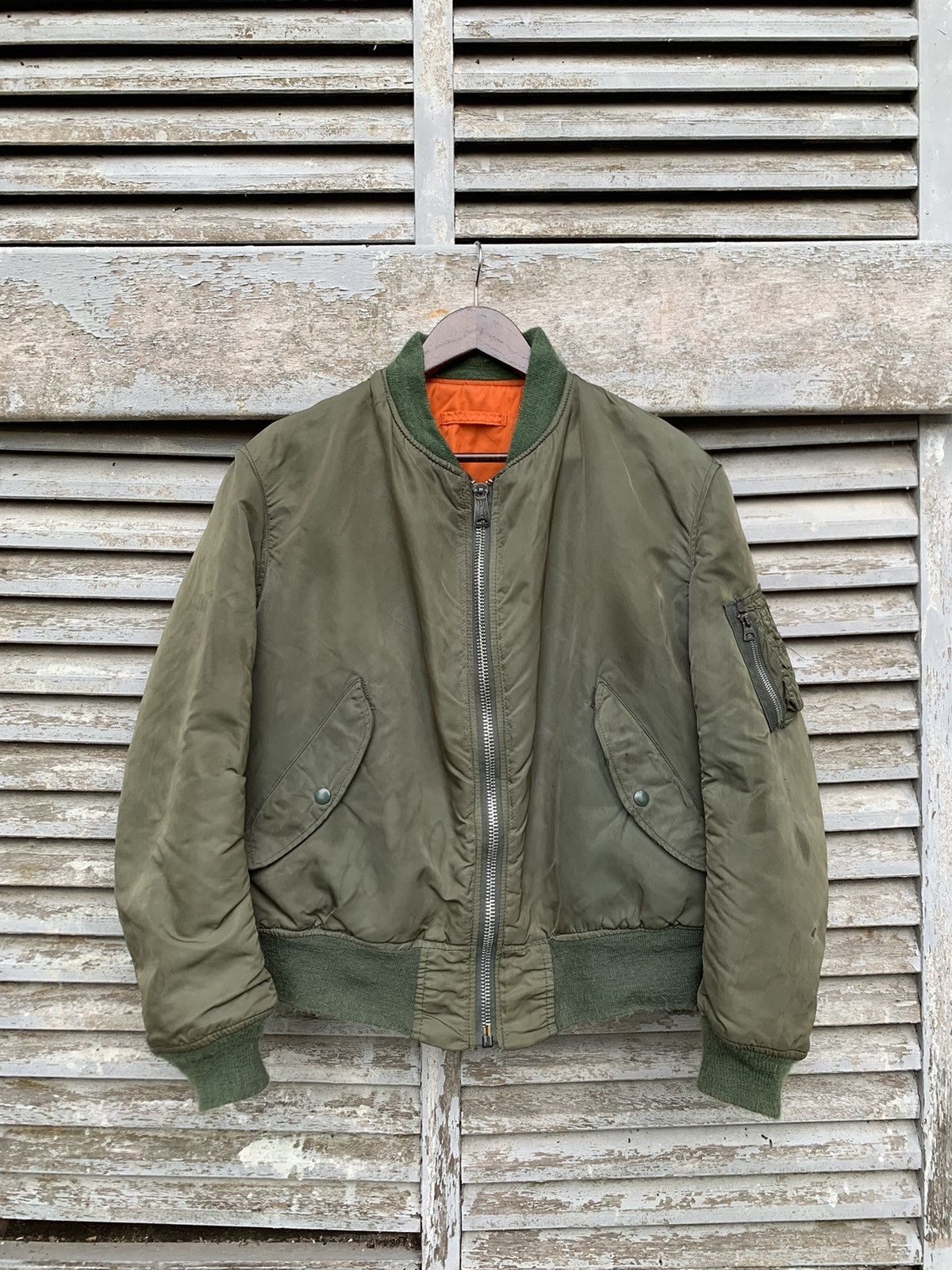 Alpha Industries 🪖Vintage Alpha Industries Man Intermediate Bomber Jacket Size US L / EU 52-54 / 3 - 1 Thumbnail