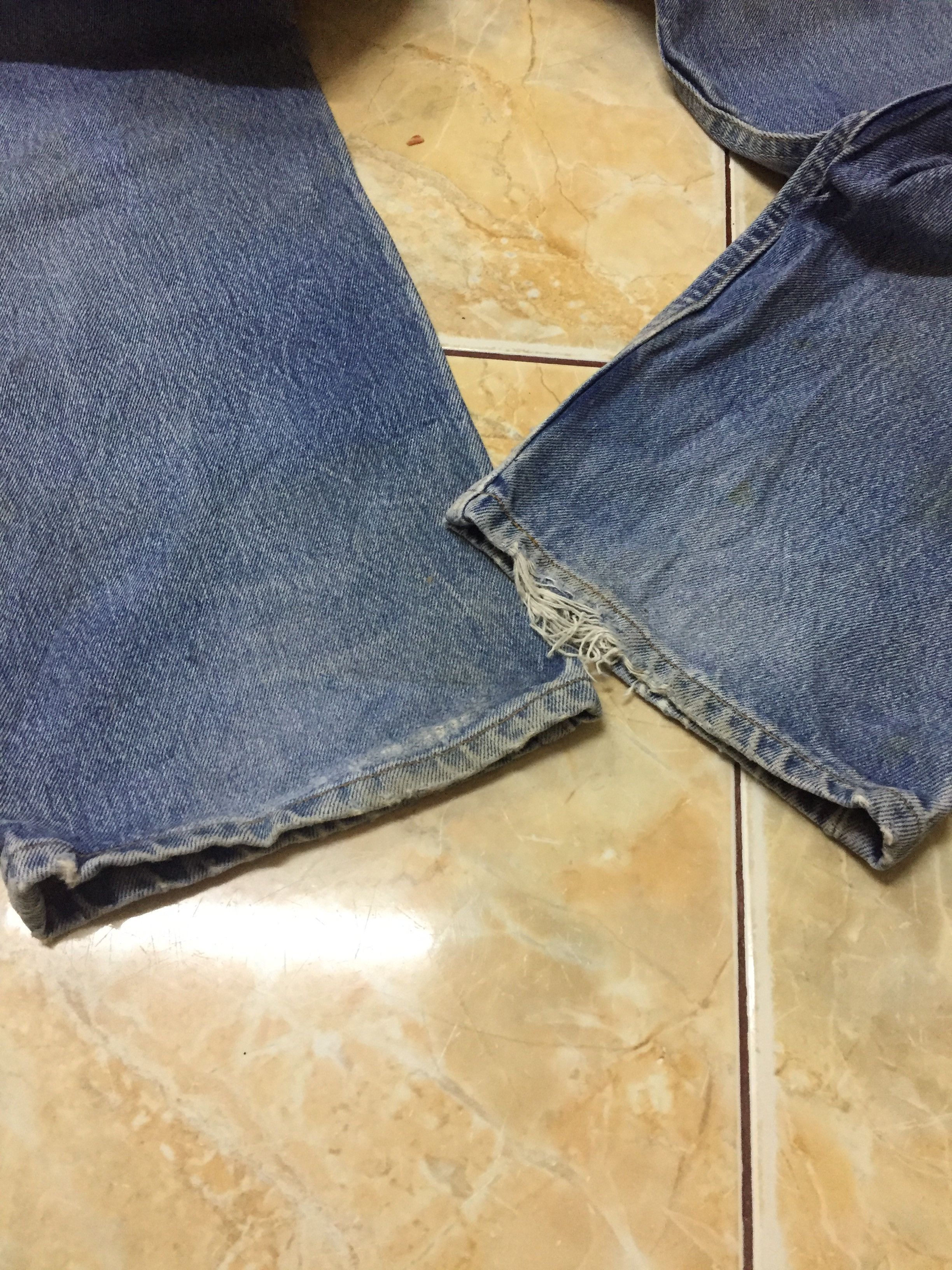 Levi's Vintage 90’s Levis 501 light wash Distressed Denim Size US 35 - 9 Thumbnail