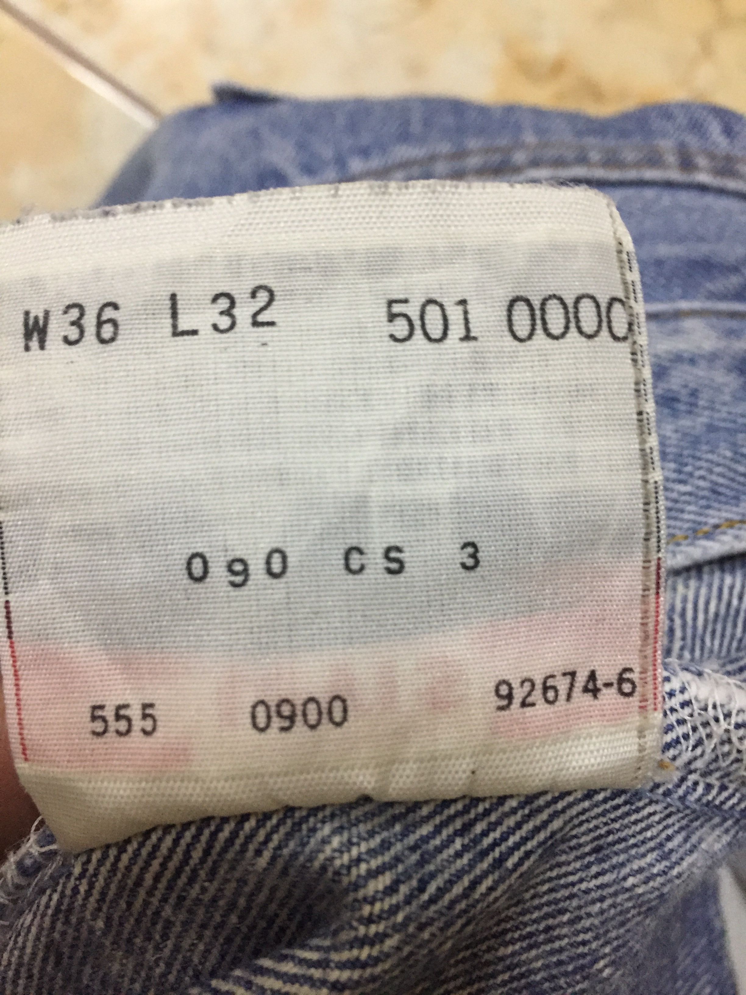 Levi's Vintage 90’s Levis 501 light wash Distressed Denim Size US 35 - 5 Thumbnail