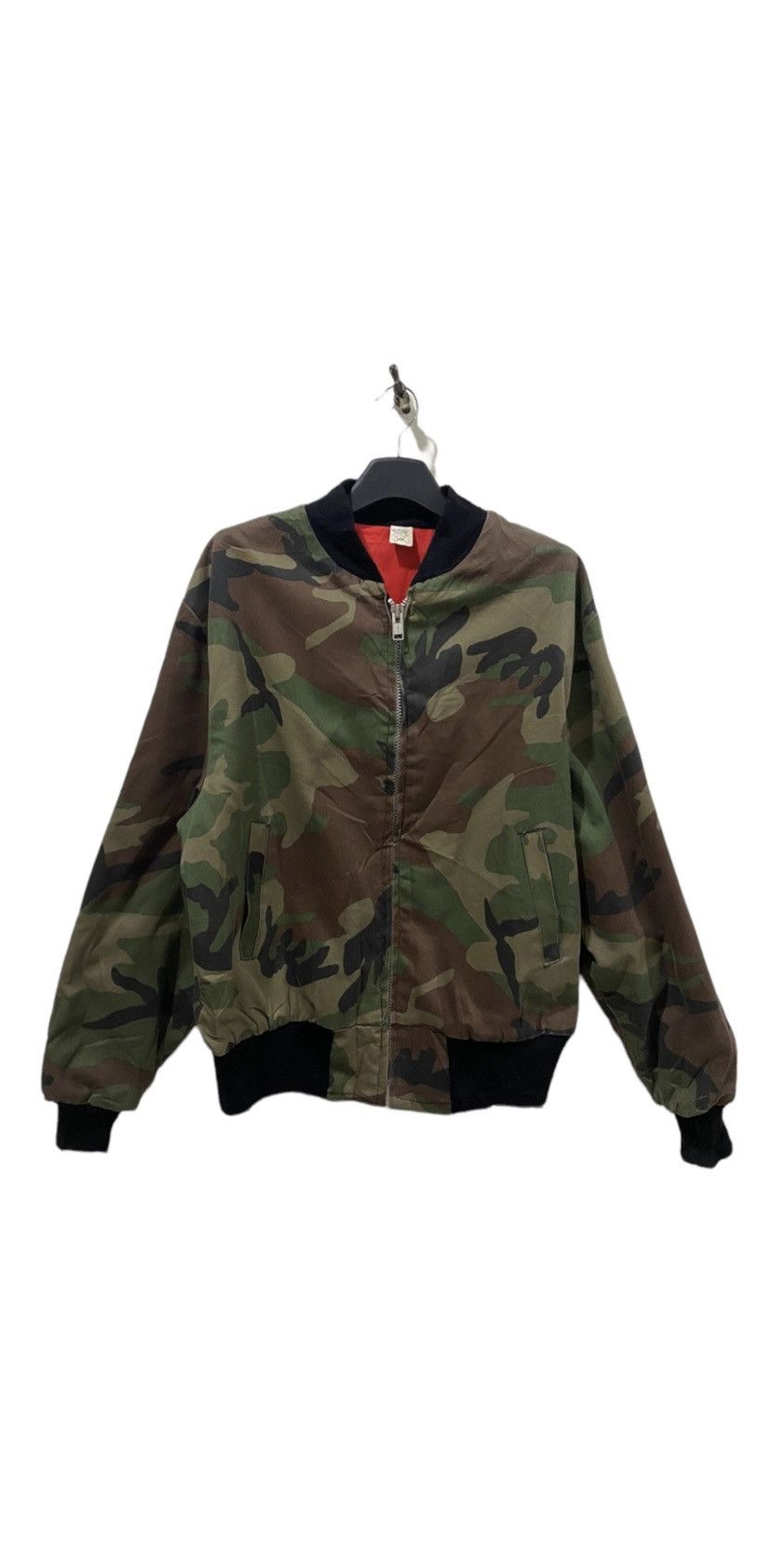 Vintage 🔥Vintage🔥 WPL 13226 Army Stripes Bomber Jacket Size US L / EU 52-54 / 3 - 1 Thumbnail