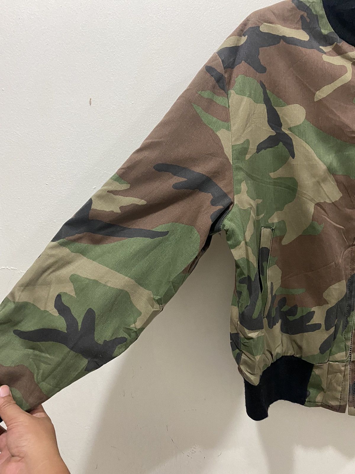 Vintage 🔥Vintage🔥 WPL 13226 Army Stripes Bomber Jacket Size US L / EU 52-54 / 3 - 7 Thumbnail