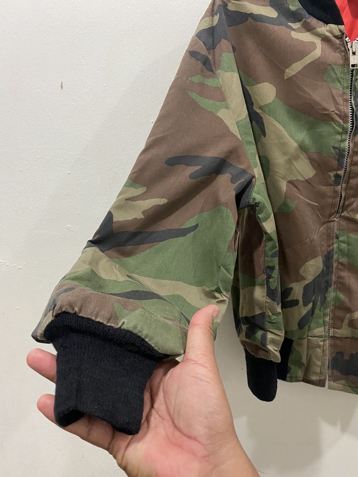 Vintage 🔥Vintage🔥 WPL 13226 Army Stripes Bomber Jacket Size US L / EU 52-54 / 3 - 6 Thumbnail