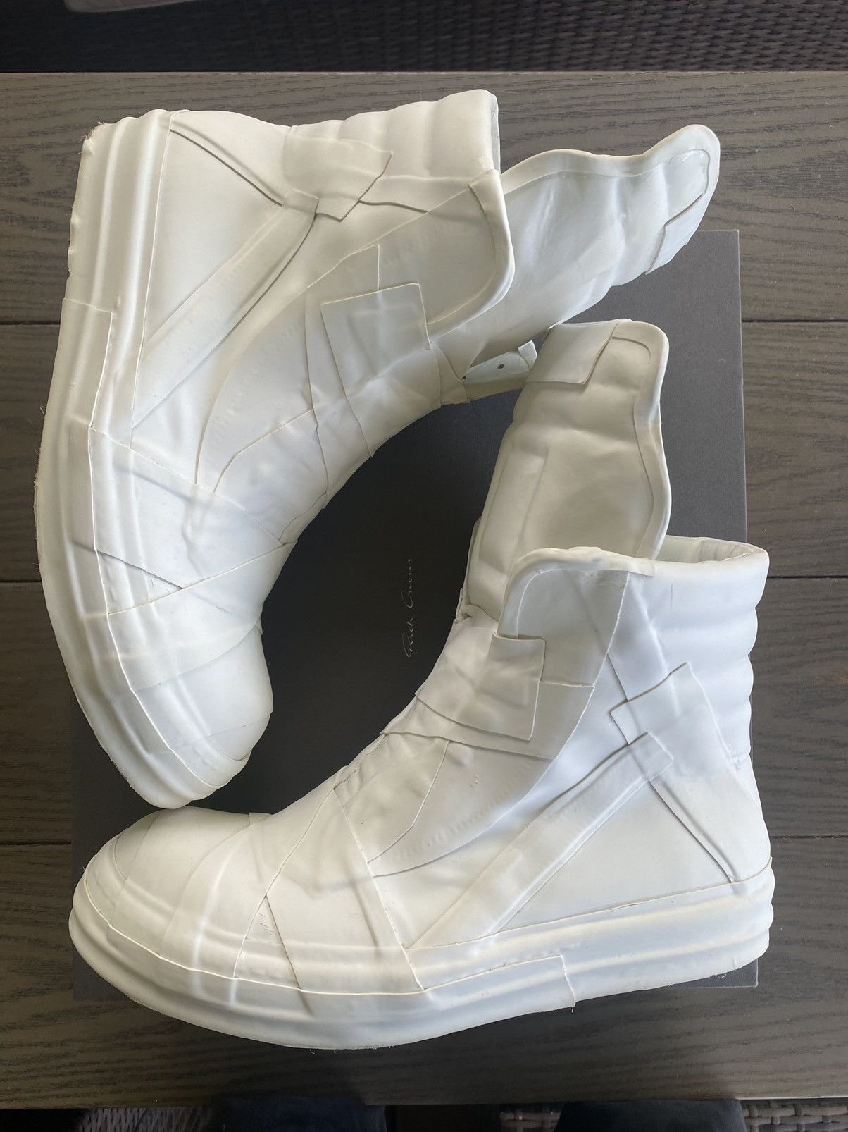 Rick Owens Rick Owens FW20 Performa White Rubber Taped Geobasket