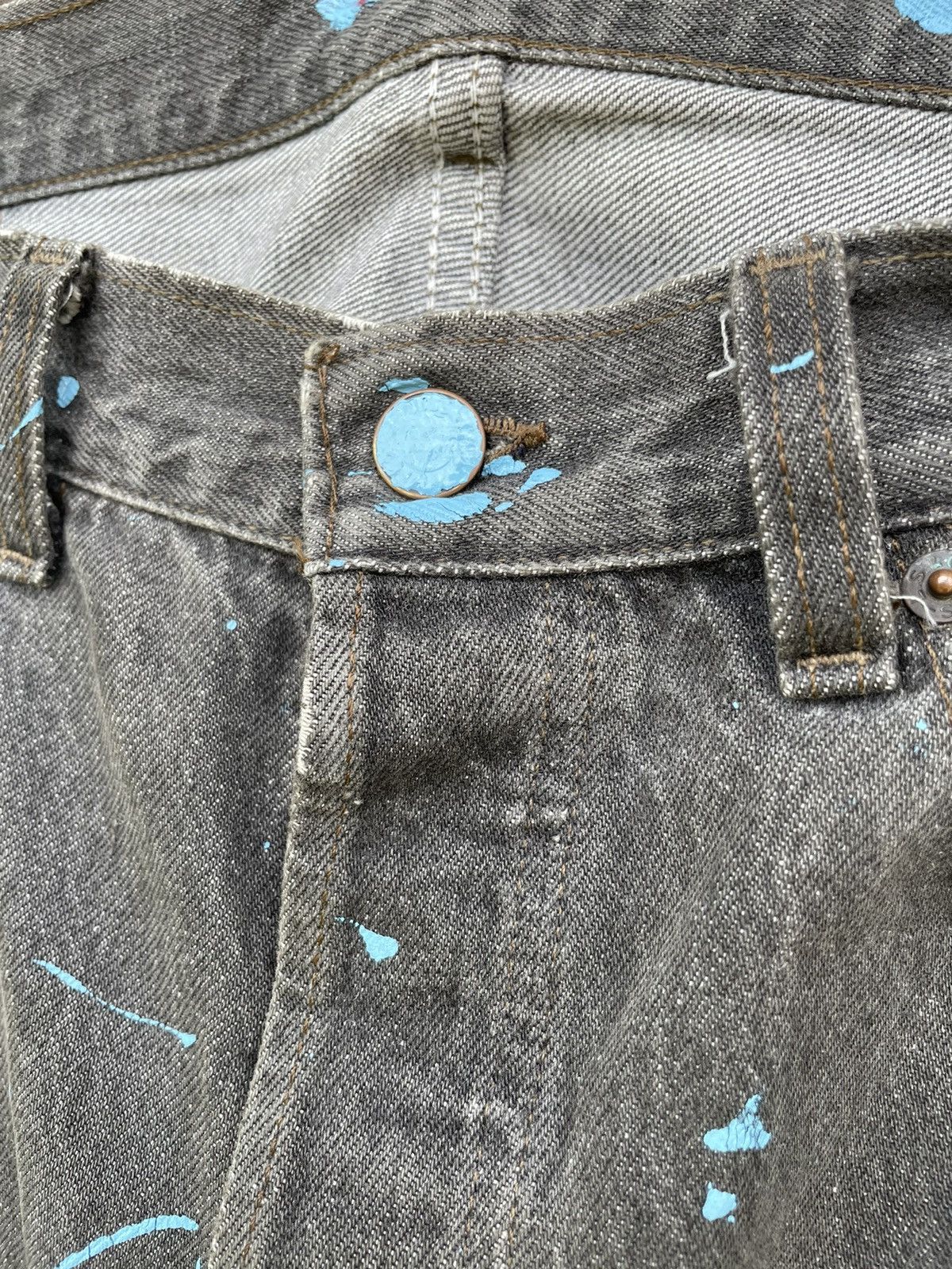Levi's × Levi's Vintage Clothing Levis 501 Sashiko Patchwork Reworked Painter Denim Jeans Size US 32 / EU 48 - 3 Thumbnail
