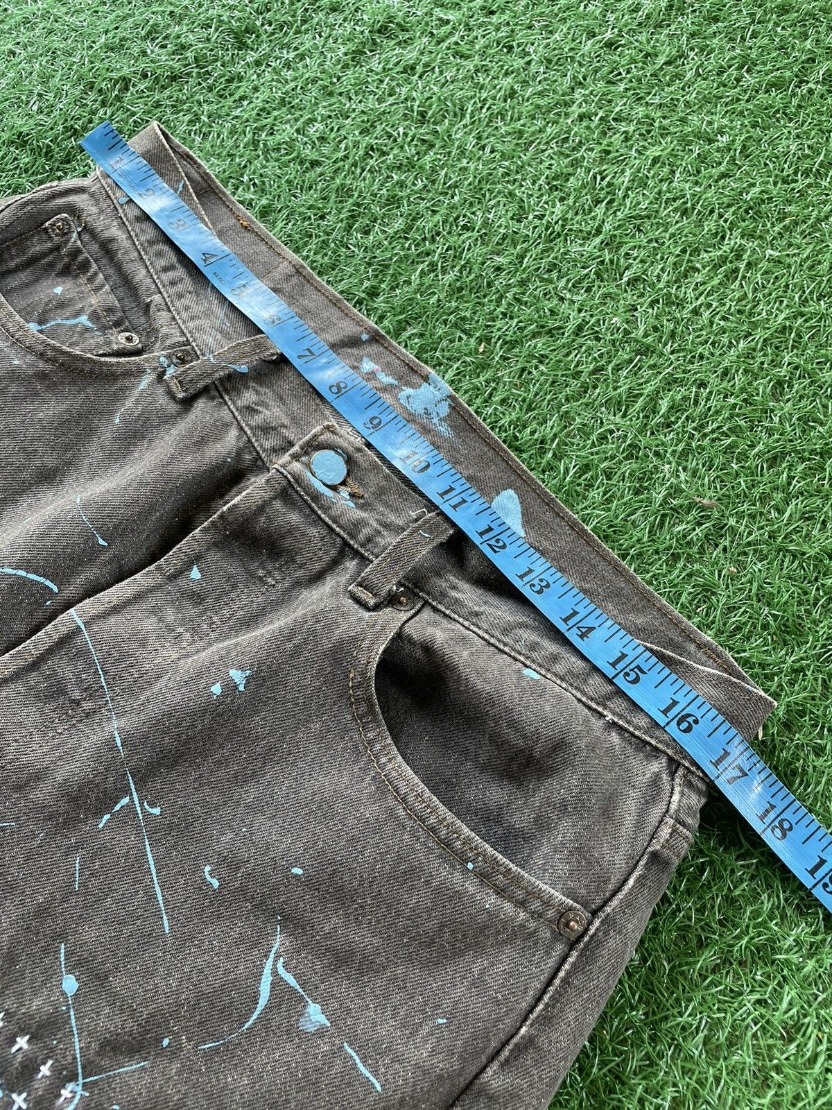 Levi's × Levi's Vintage Clothing Levis 501 Sashiko Patchwork Reworked Painter Denim Jeans Size US 32 / EU 48 - 24 Thumbnail