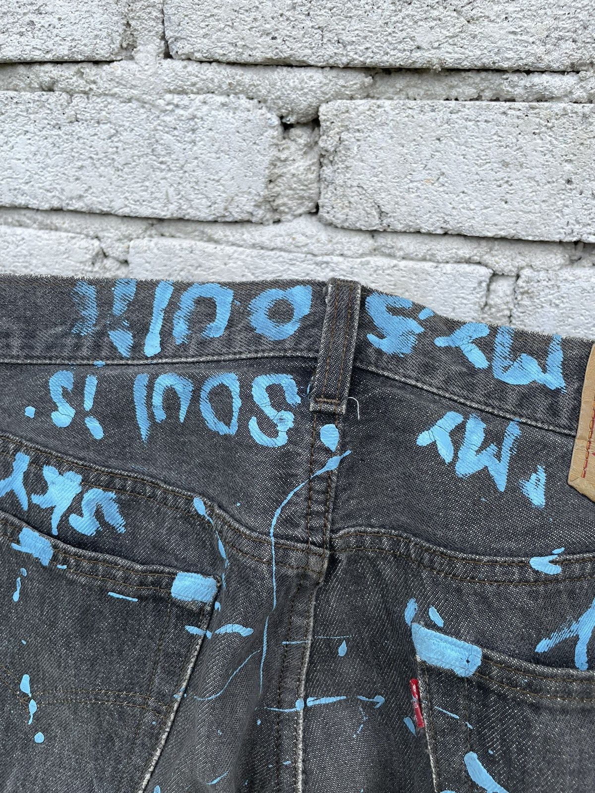 Levi's × Levi's Vintage Clothing Levis 501 Sashiko Patchwork Reworked Painter Denim Jeans Size US 32 / EU 48 - 14 Thumbnail