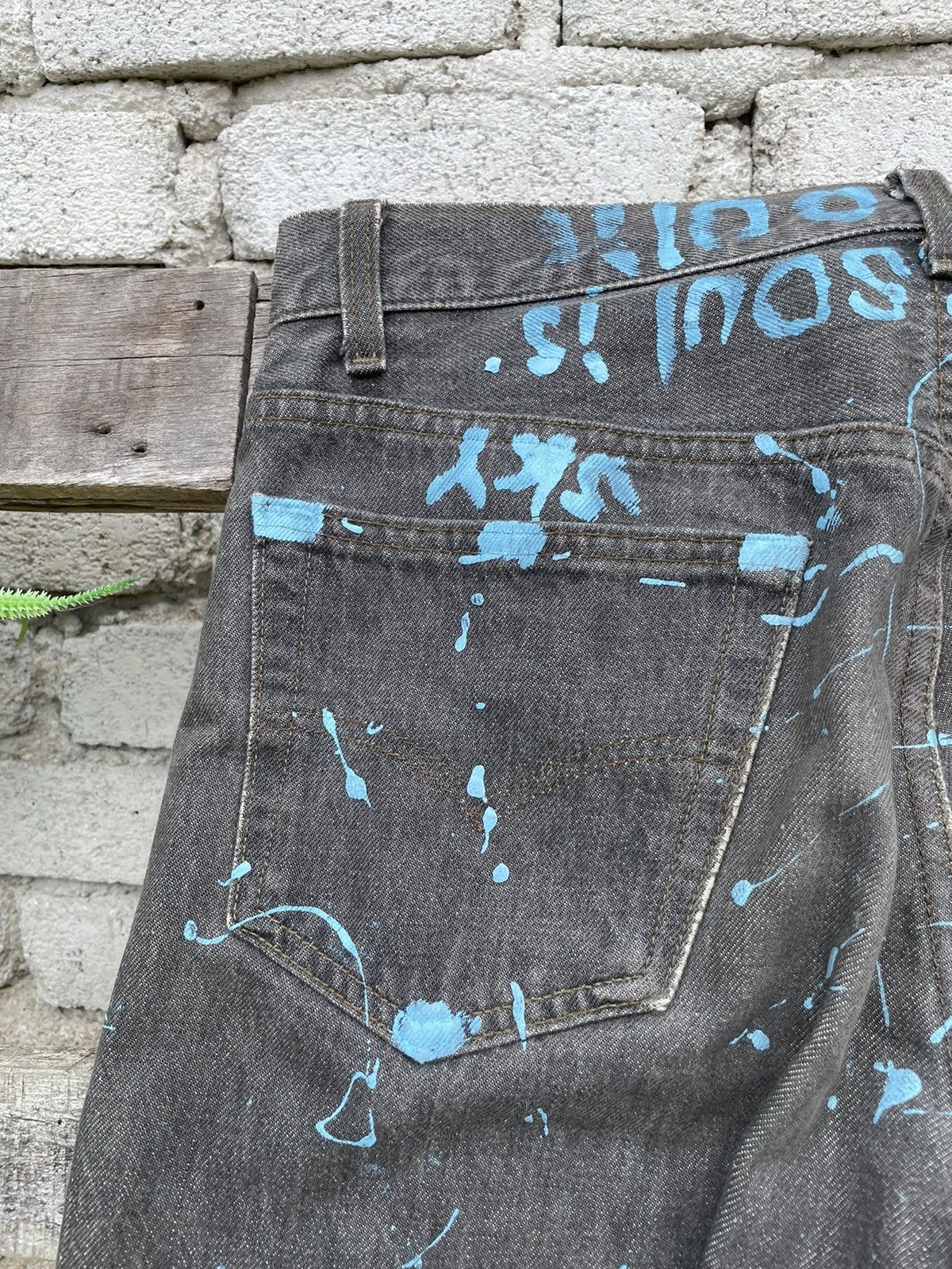 Levi's × Levi's Vintage Clothing Levis 501 Sashiko Patchwork Reworked Painter Denim Jeans Size US 32 / EU 48 - 15 Thumbnail