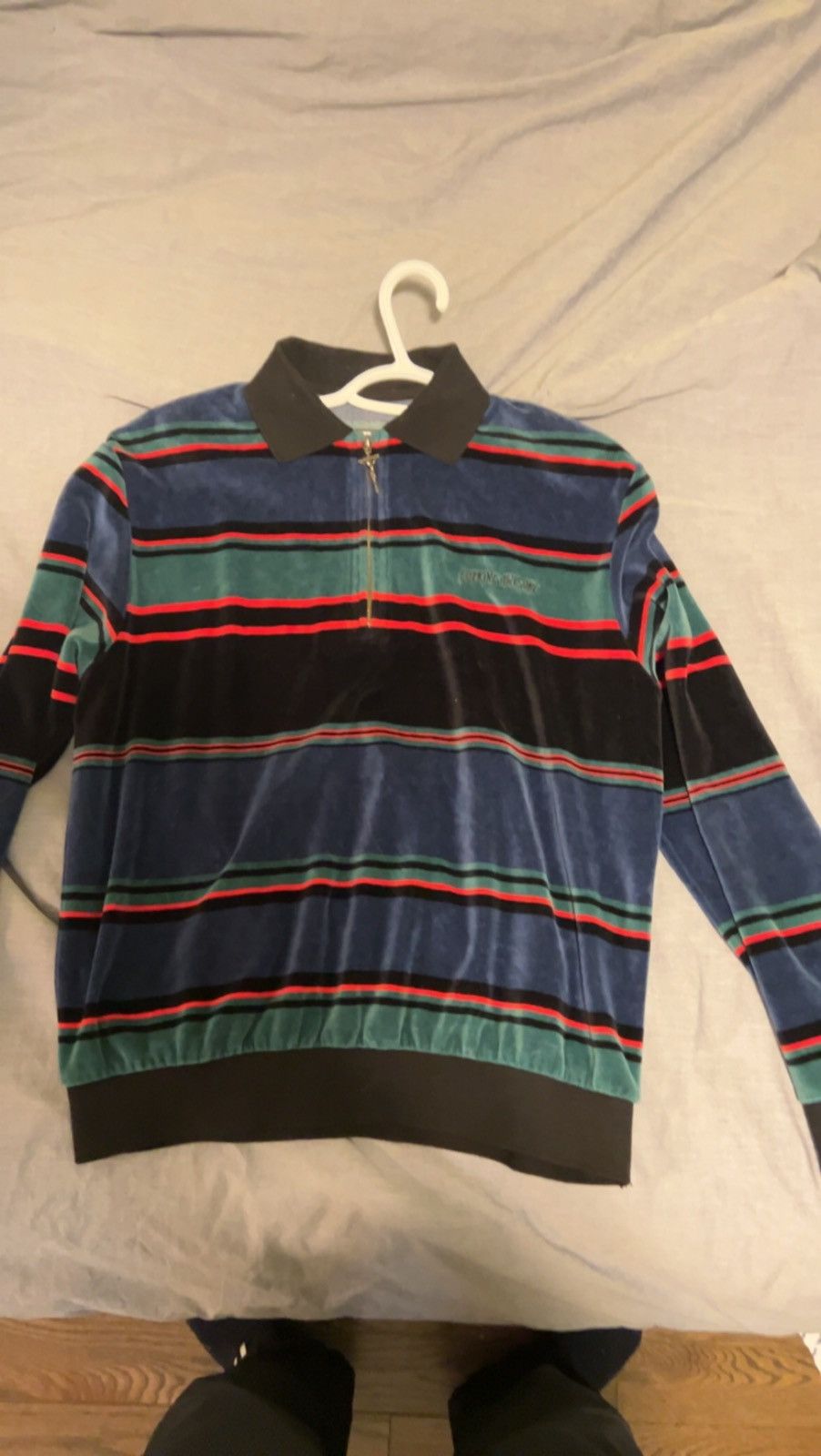 Fucking Awesome Fucking Awesome Striped Velour Quarter-Zip | Grailed