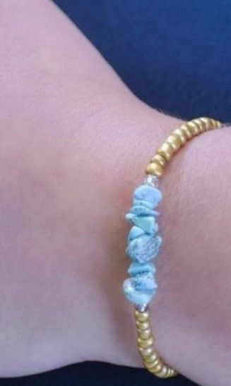 Jewelry Turquoise chip beaded bangle Size ONE SIZE - 2 Thumbnail