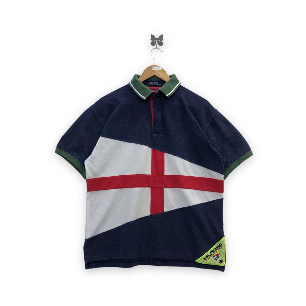 ‘Rare!! Tommy Hilfiger Zipped Up Polo Shirt