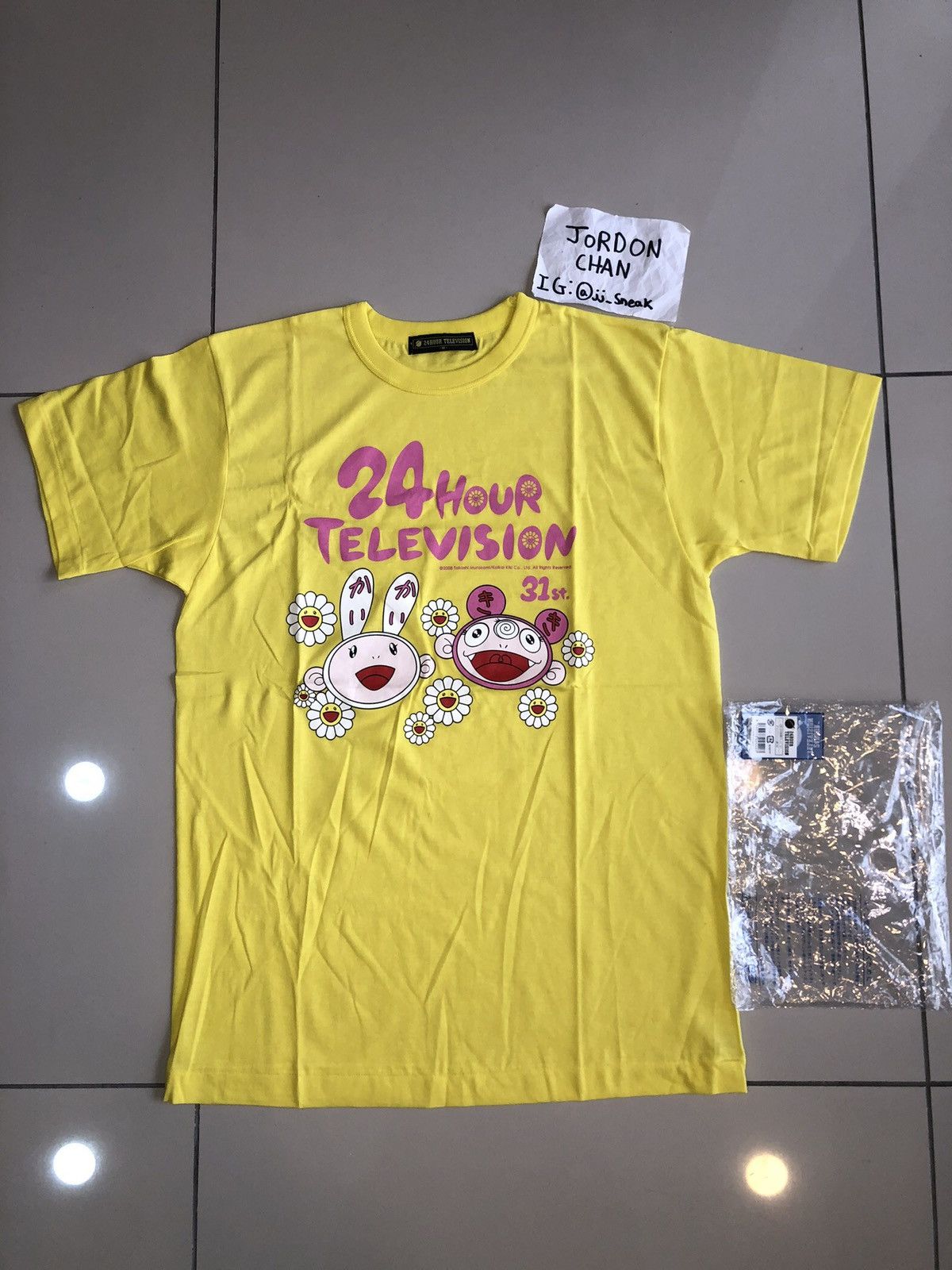 Takashi Murakami Takashi Murakami X 24 Hour Television T-Shirt Yellow (2008) Size US M / EU 48-50 / 2 - 1 Thumbnail