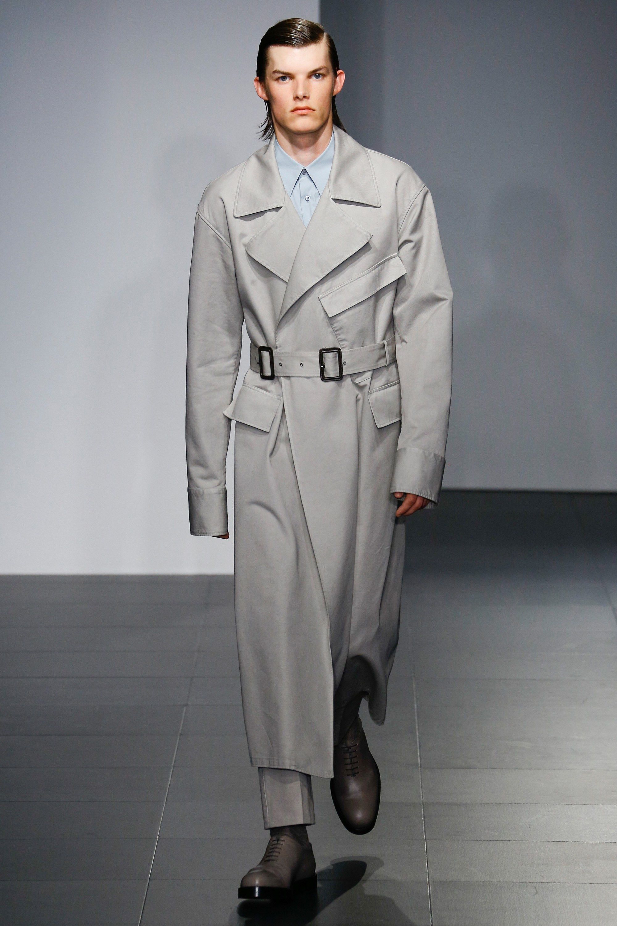 Jil Sander SS17 Menswear Runway Beige Sample Trench Coat