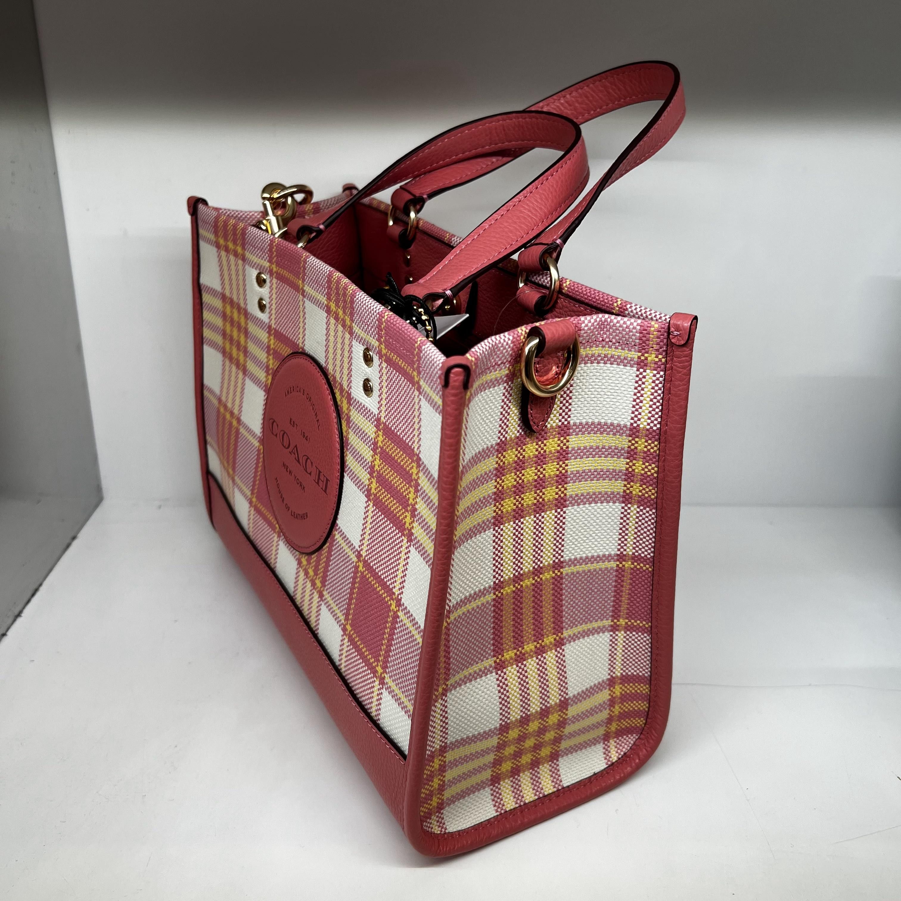 Dempsey Carryall With Garden Plaid Print buy And Coach Patch