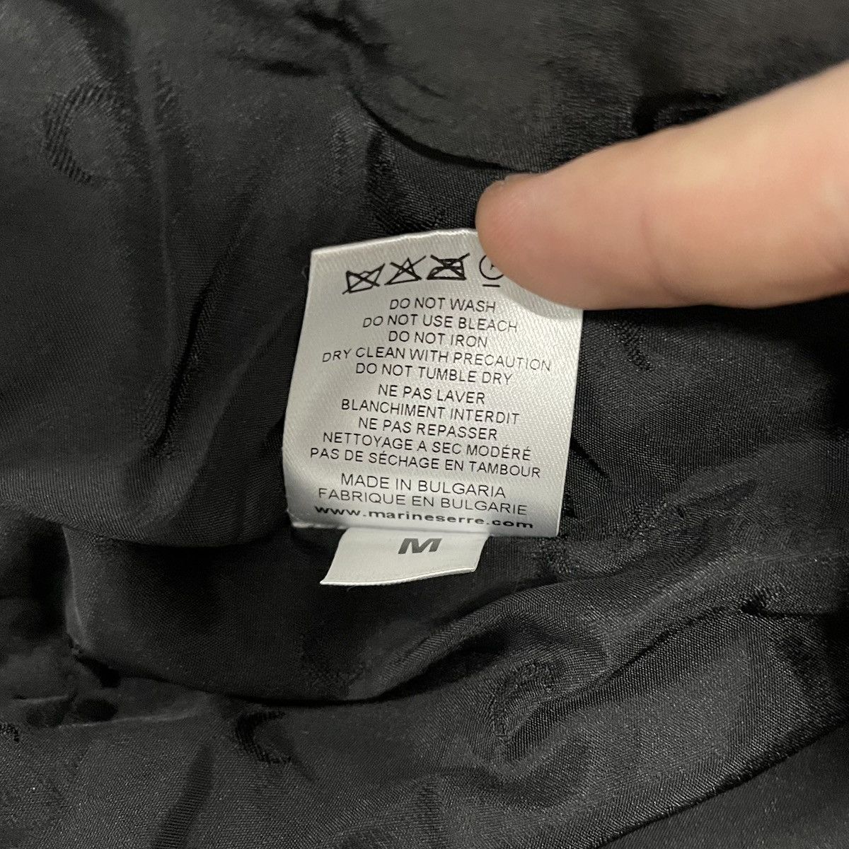 Marine Serre 2022 MARINE SERRE BOXY MOIRE JACKET UNISEX - BLACK Size US M / EU 48-50 / 2 - 7 Thumbnail