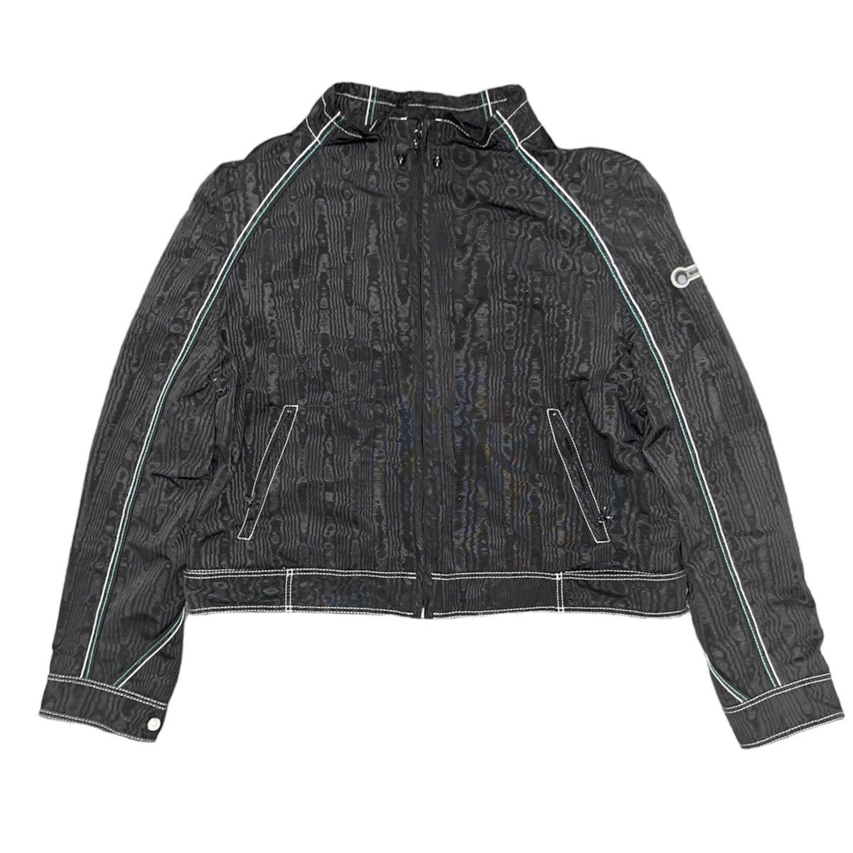 Marine Serre 2022 MARINE SERRE BOXY MOIRE JACKET UNISEX - BLACK Size US M / EU 48-50 / 2 - 1 Thumbnail