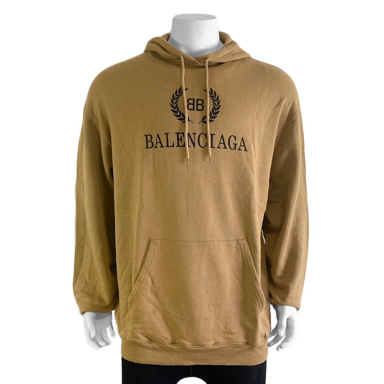 Balenciaga Tan shops Pullover Hoodie Size Large