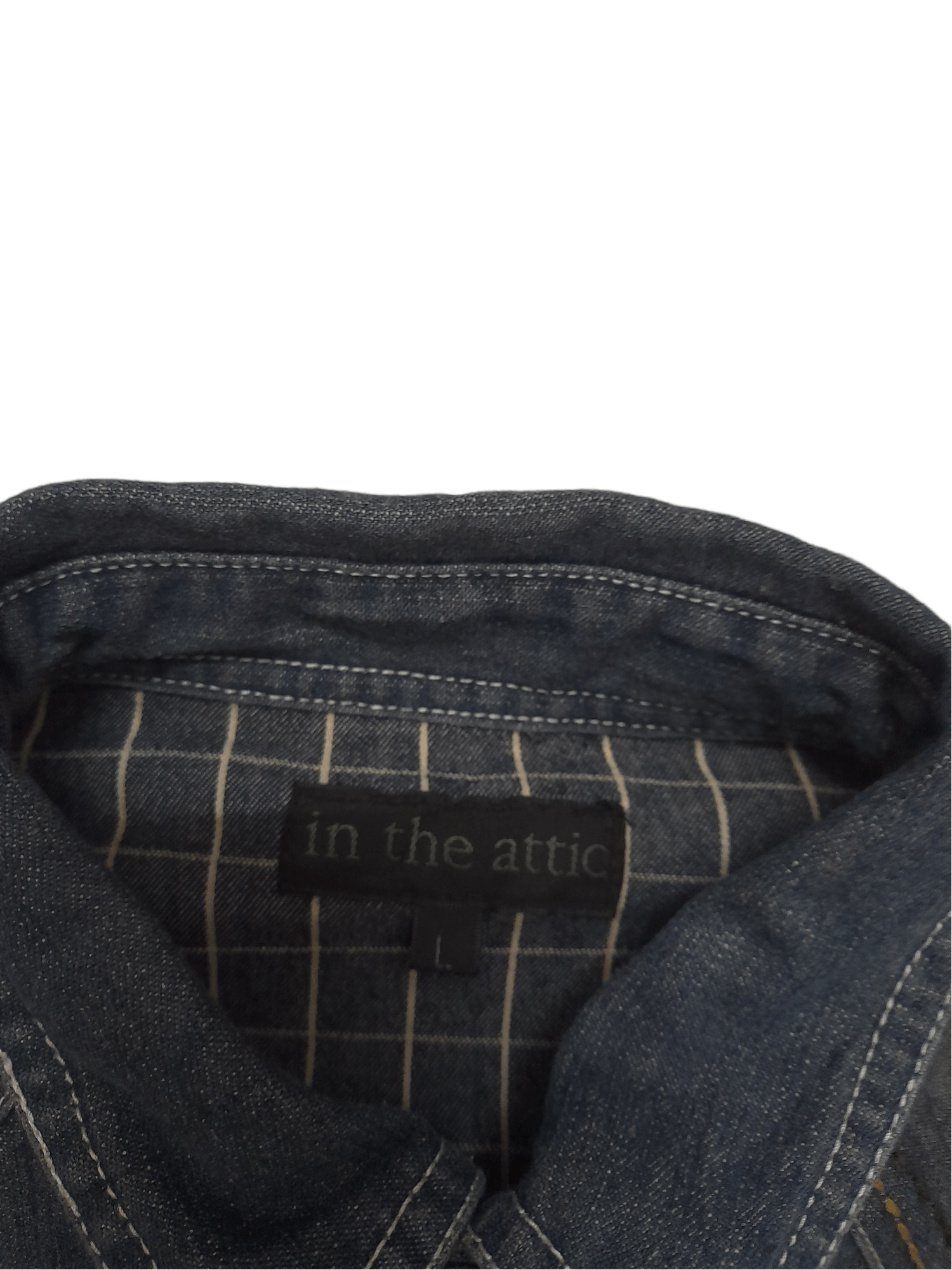 In The Attic In the Attic Western Denim Shirt (E269) Size US L / EU 52-54 / 3 - 5 Thumbnail
