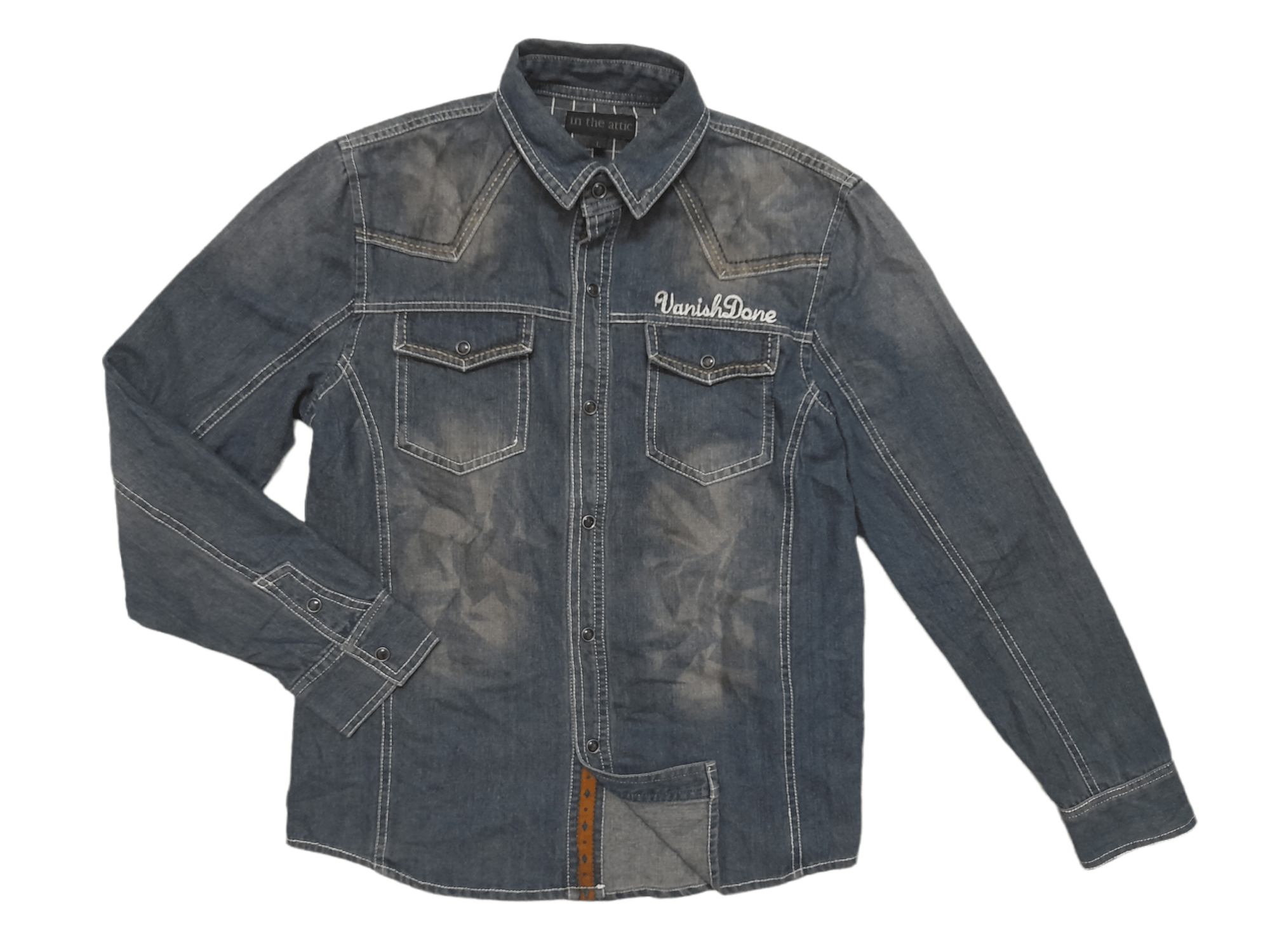 In The Attic In the Attic Western Denim Shirt (E269) Size US L / EU 52-54 / 3 - 1 Thumbnail