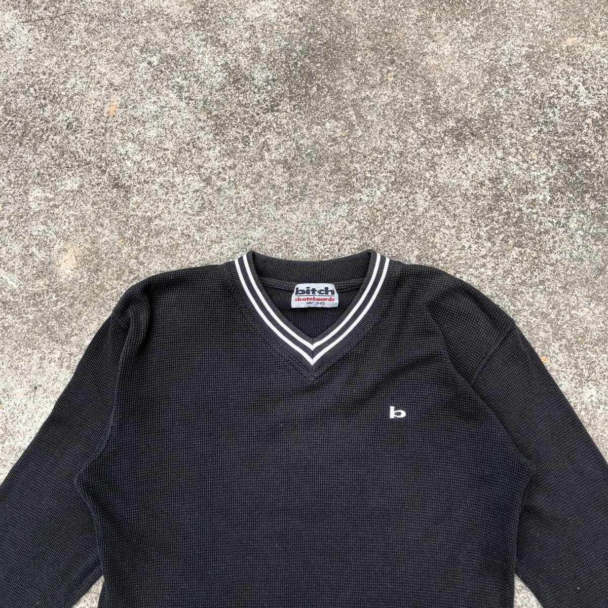 Vintage × Welcome Skateboards 🔥OG🔥Vintage Bitch Skateboards Mini Logo Knit Wear Skate Tee Size US M / EU 48-50 / 2 - 2 Thumbnail