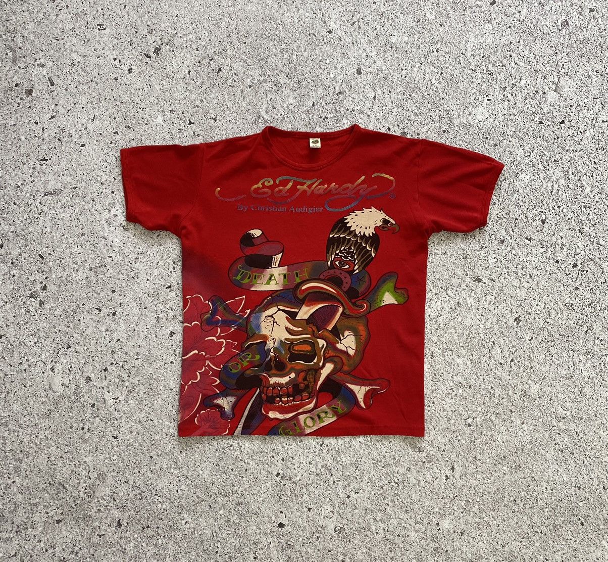Christian Audigier × Ed Hardy Ed Hardy by christian audiger T-Shirt Y2K Hype Size US XXL / EU 58 / 5 - 1 Thumbnail