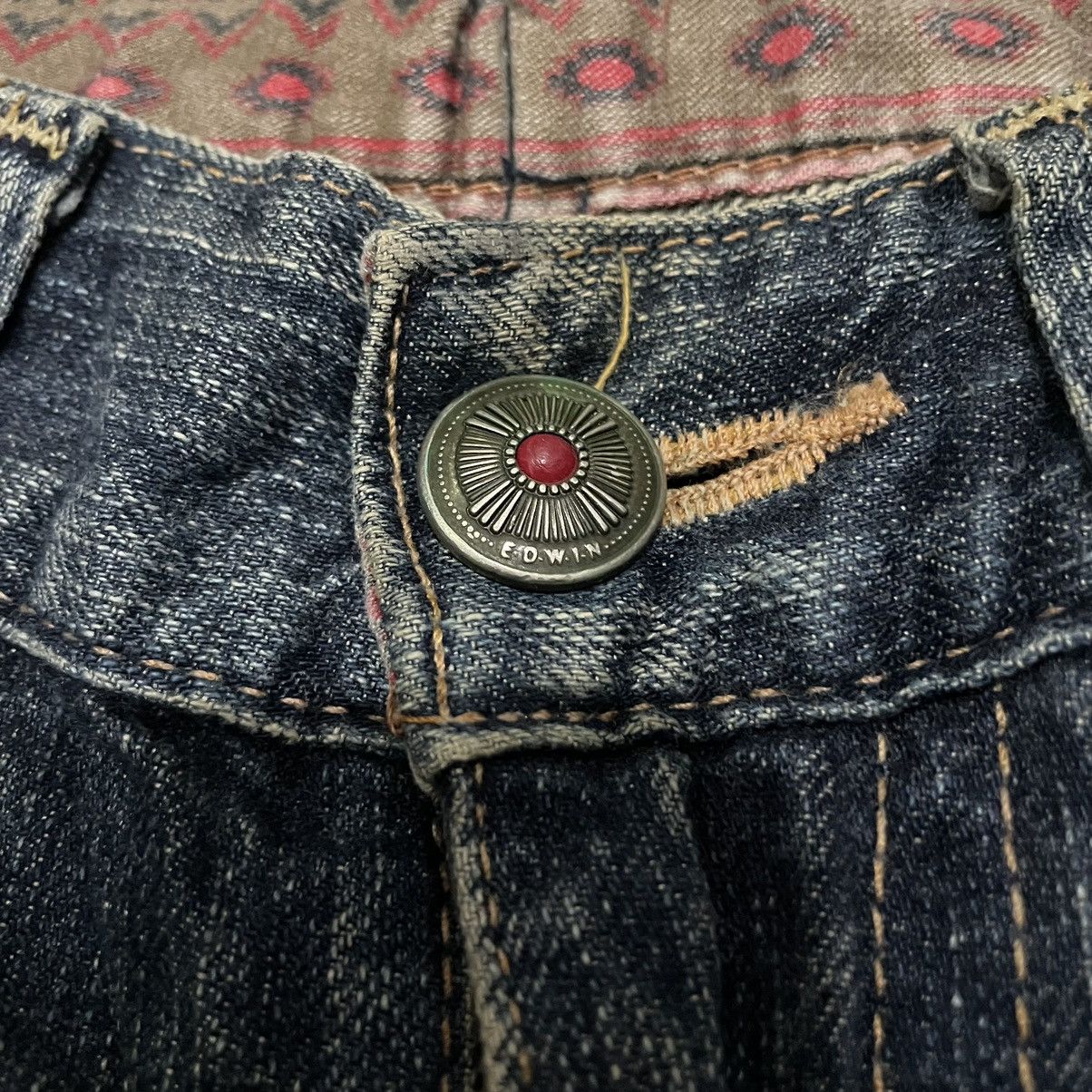 Edwin × Japanese Brand 🇯🇵 EXCLUSIVE VINTAGE EDWIN DISTRESSED DENIM PANTS Size US 28 / EU 44 - 9 Thumbnail