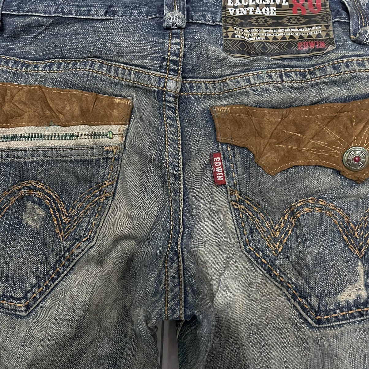 Edwin × Japanese Brand 🇯🇵 EXCLUSIVE VINTAGE EDWIN DISTRESSED DENIM PANTS Size US 28 / EU 44 - 10 Thumbnail