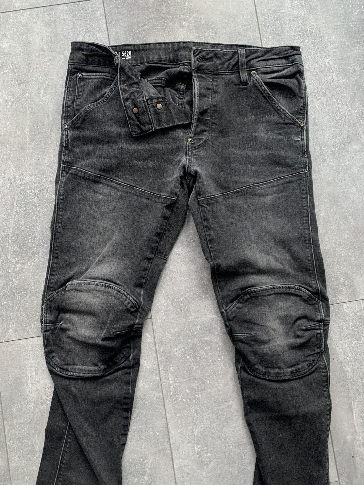 G-Star G star Raw biker knee denim skinny jeans 3D Playboi carti Size US 31 - 3 Thumbnail