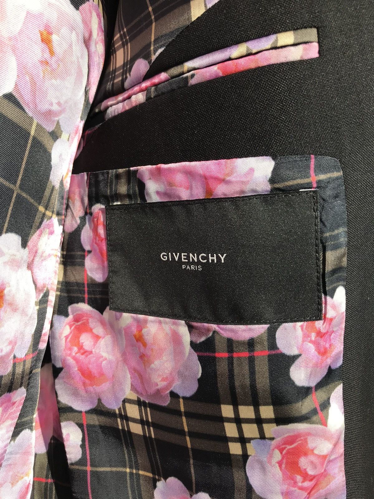 Givenchy × Riccardo Tisci Givenchy Floral Tartan-print Wool Blazer Size 50S - 6 Thumbnail