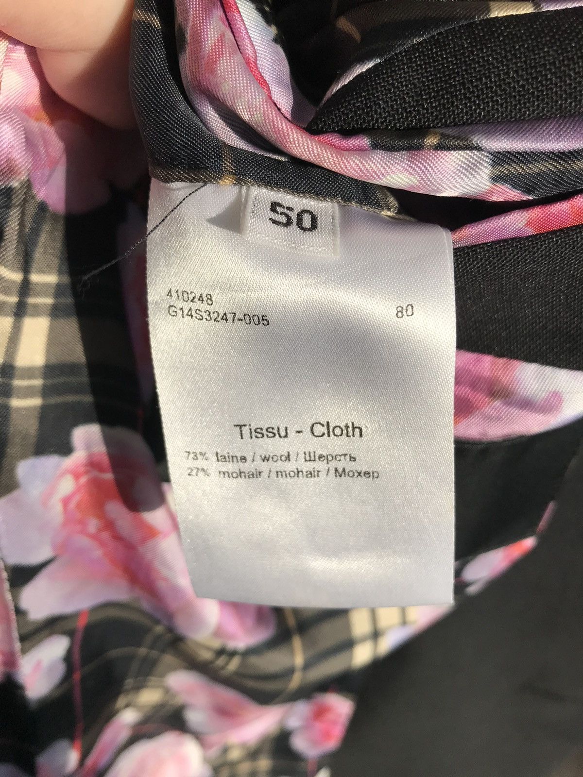 Givenchy × Riccardo Tisci Givenchy Floral Tartan-print Wool Blazer Size 50S - 7 Thumbnail