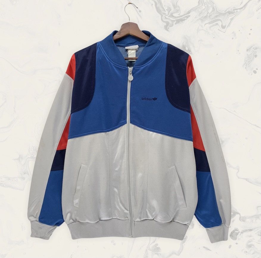 Adidas × Vintage Rare! Vintage 80s Adidas Track Top Jacket Size L / US 10 / IT 46 - 1 Thumbnail