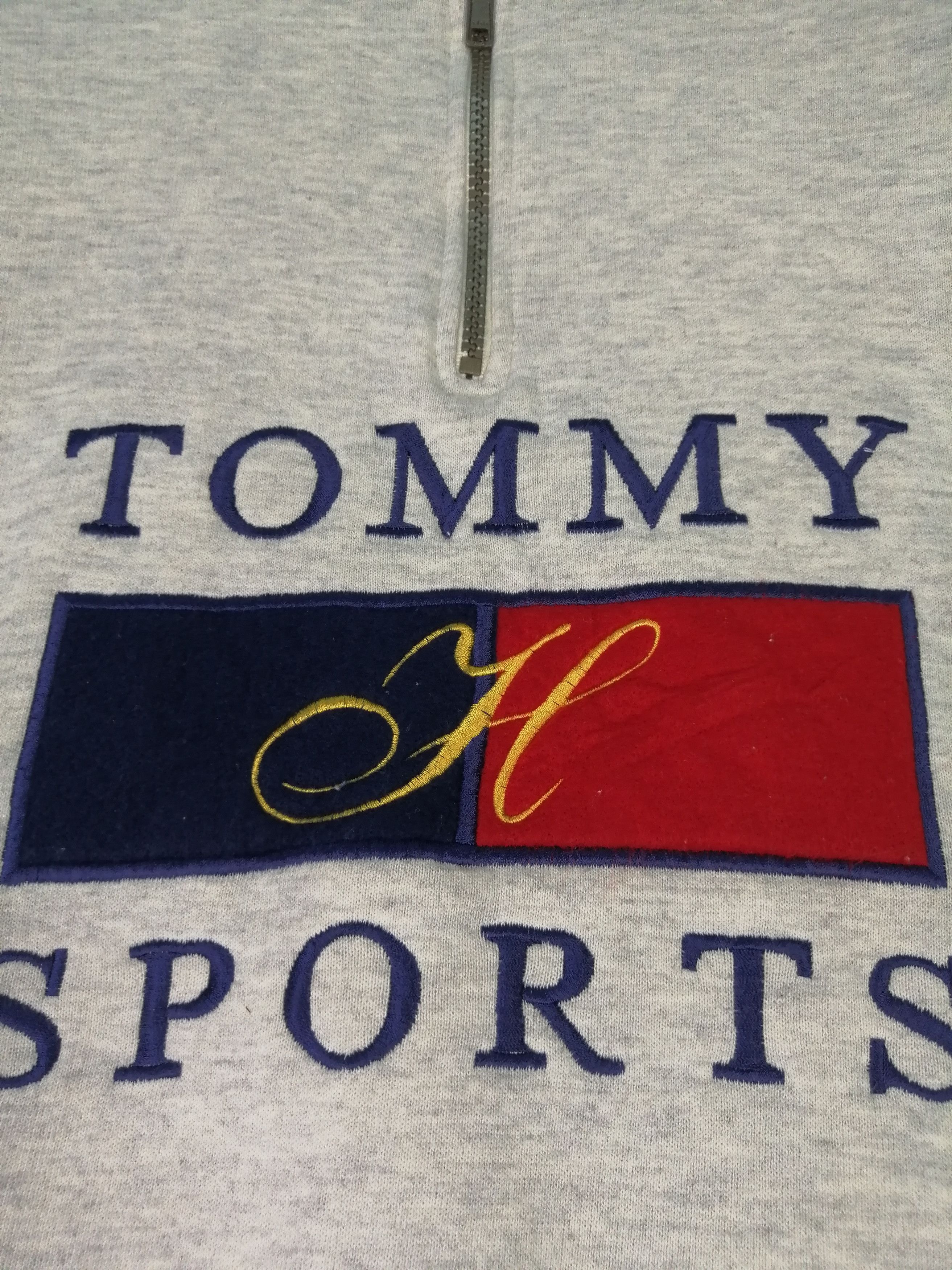 Tommy Hilfiger × Tommy Jeans Vintage 90s Tommy Sport Embroidery Hulf Zip Made in USA Size US L / EU 52-54 / 3 - 6 Thumbnail