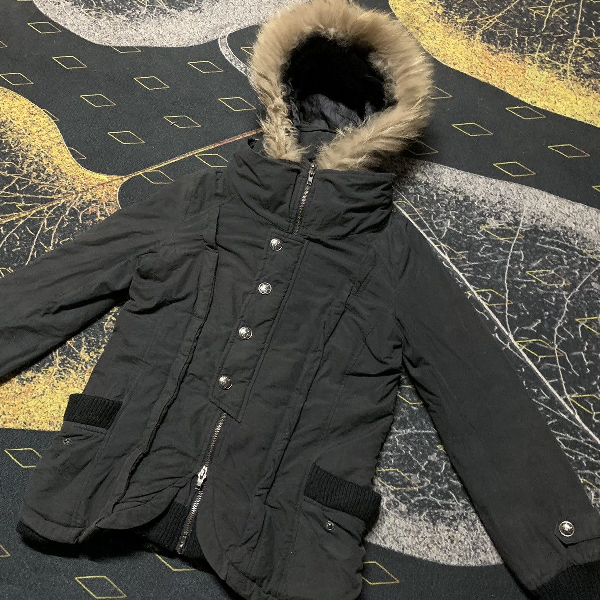 If Six Was Nine × Japanese Brand NAVANA DETACHABLE FURR HOODIE DOUBLE ZIPPER JACKET Size M / US 6-8 / IT 42-44 - 3 Thumbnail