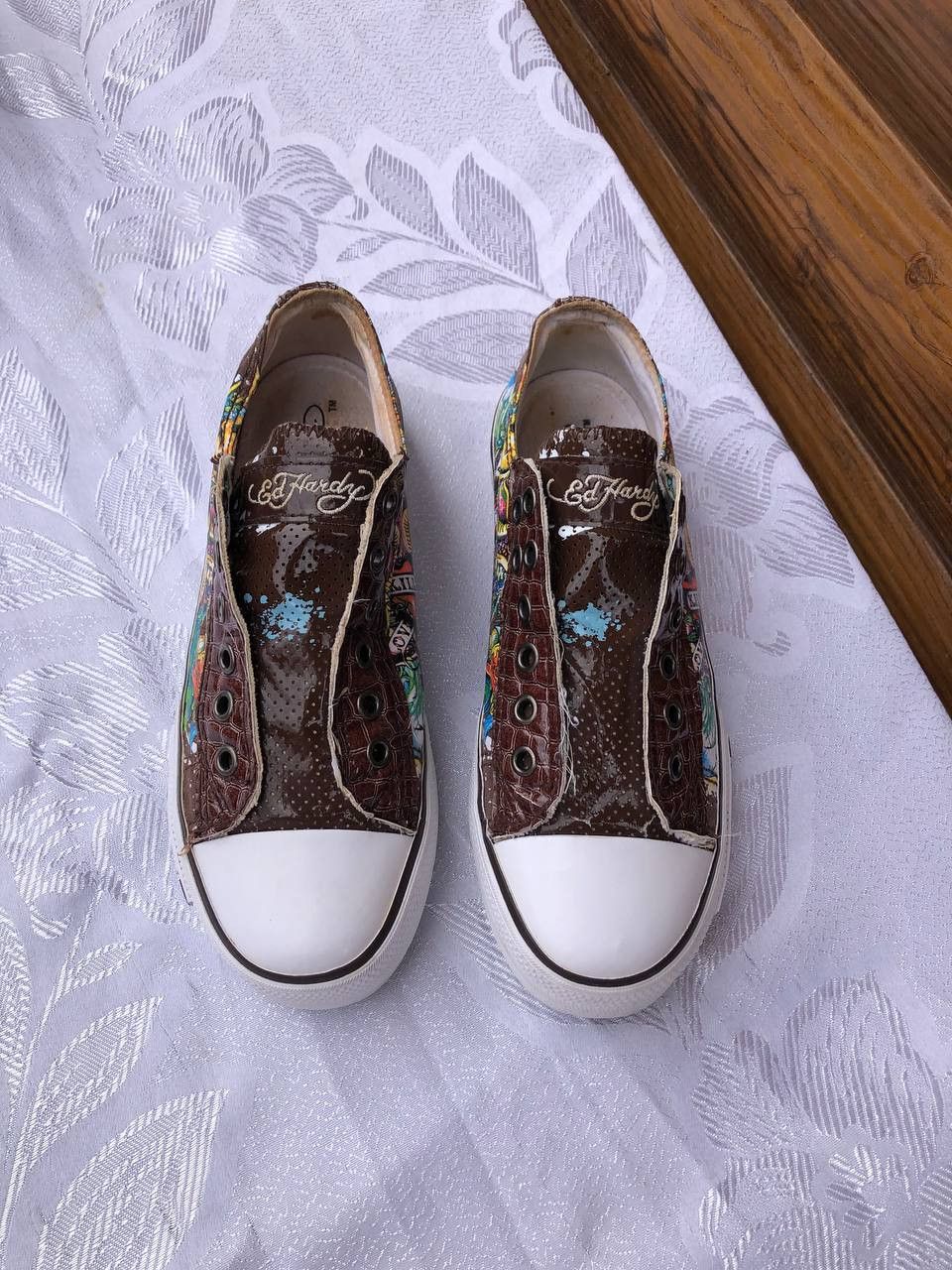Christian Audigier Y2K vintage Ed hardy shoes sneakers avant garden Streetwear Size US 5 / EU 37 - 2 Thumbnail