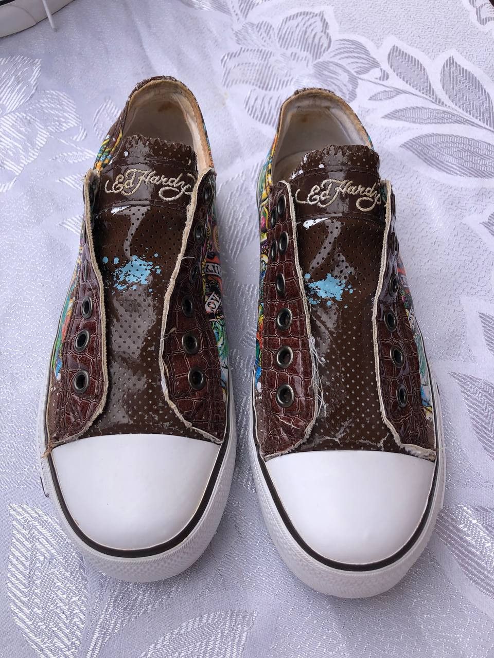 Christian Audigier Y2K vintage Ed hardy shoes sneakers avant garden Streetwear Size US 5 / EU 37 - 4 Thumbnail