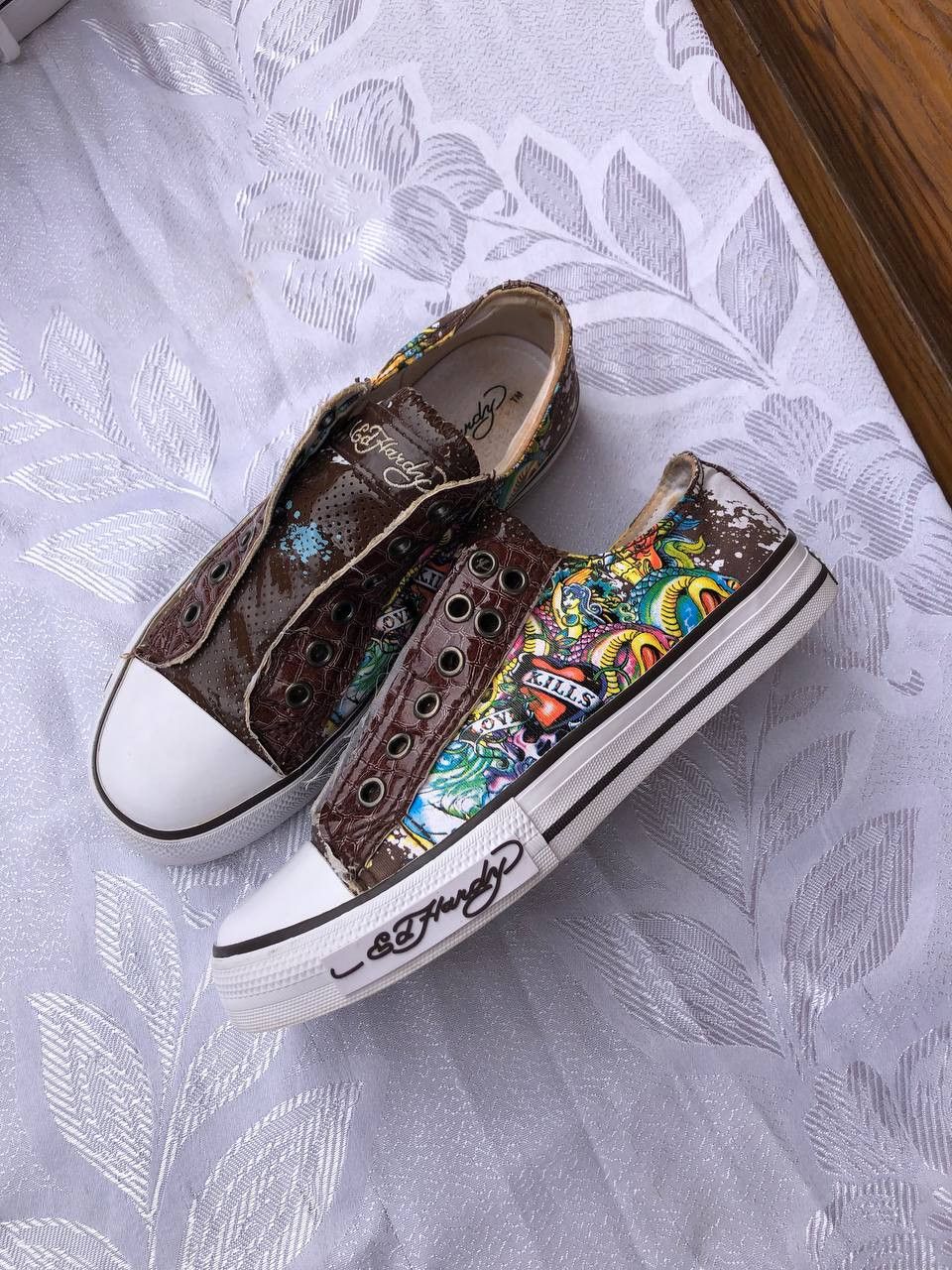 image of Christian Audigier x Ed Hardy Y2K Vintage Ed Hardy Shoes Sneakers Avant Garden Streetwear in Mix (S