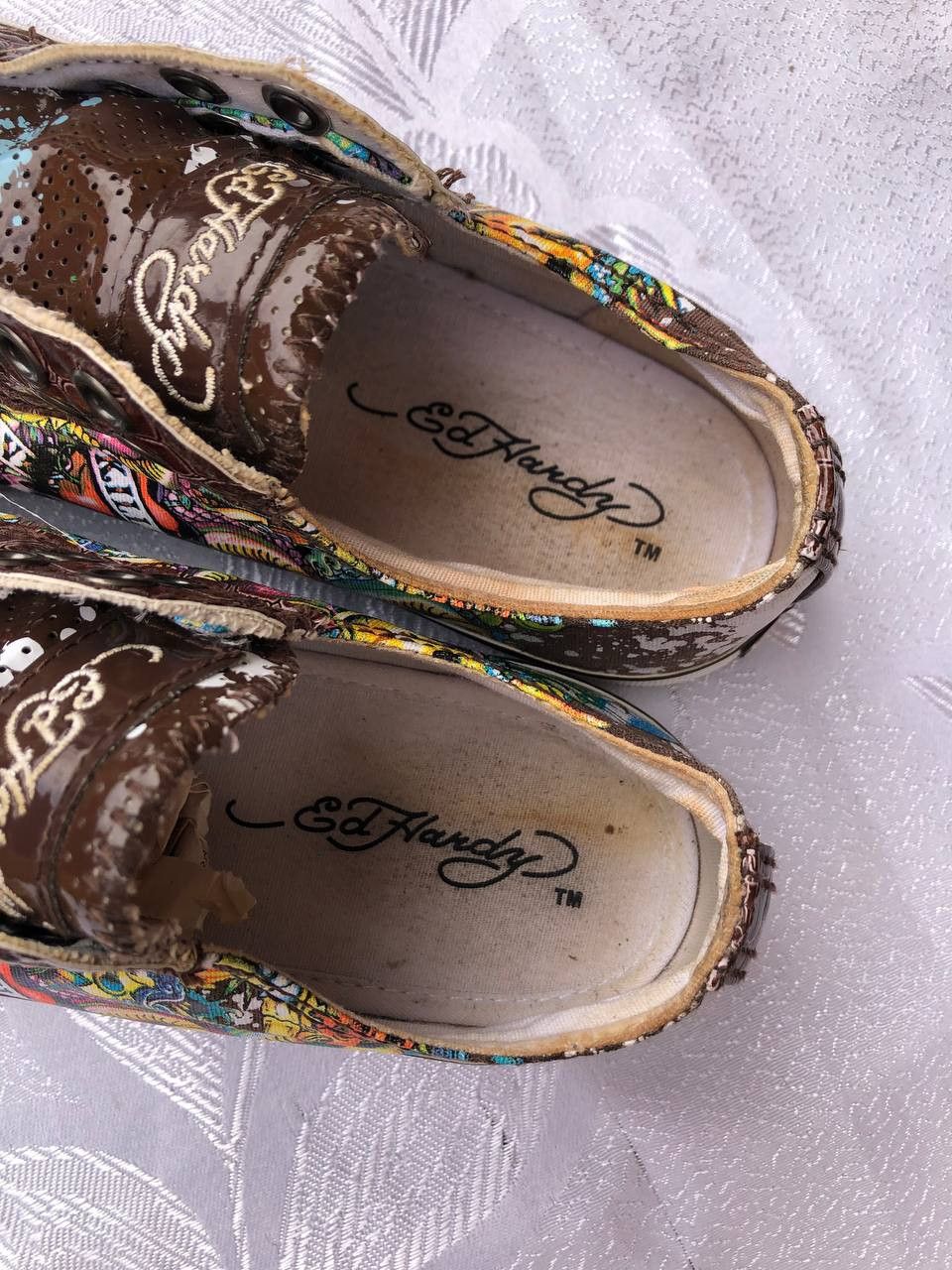 Christian Audigier Y2K vintage Ed hardy shoes sneakers avant garden Streetwear Size US 5 / EU 37 - 5 Thumbnail